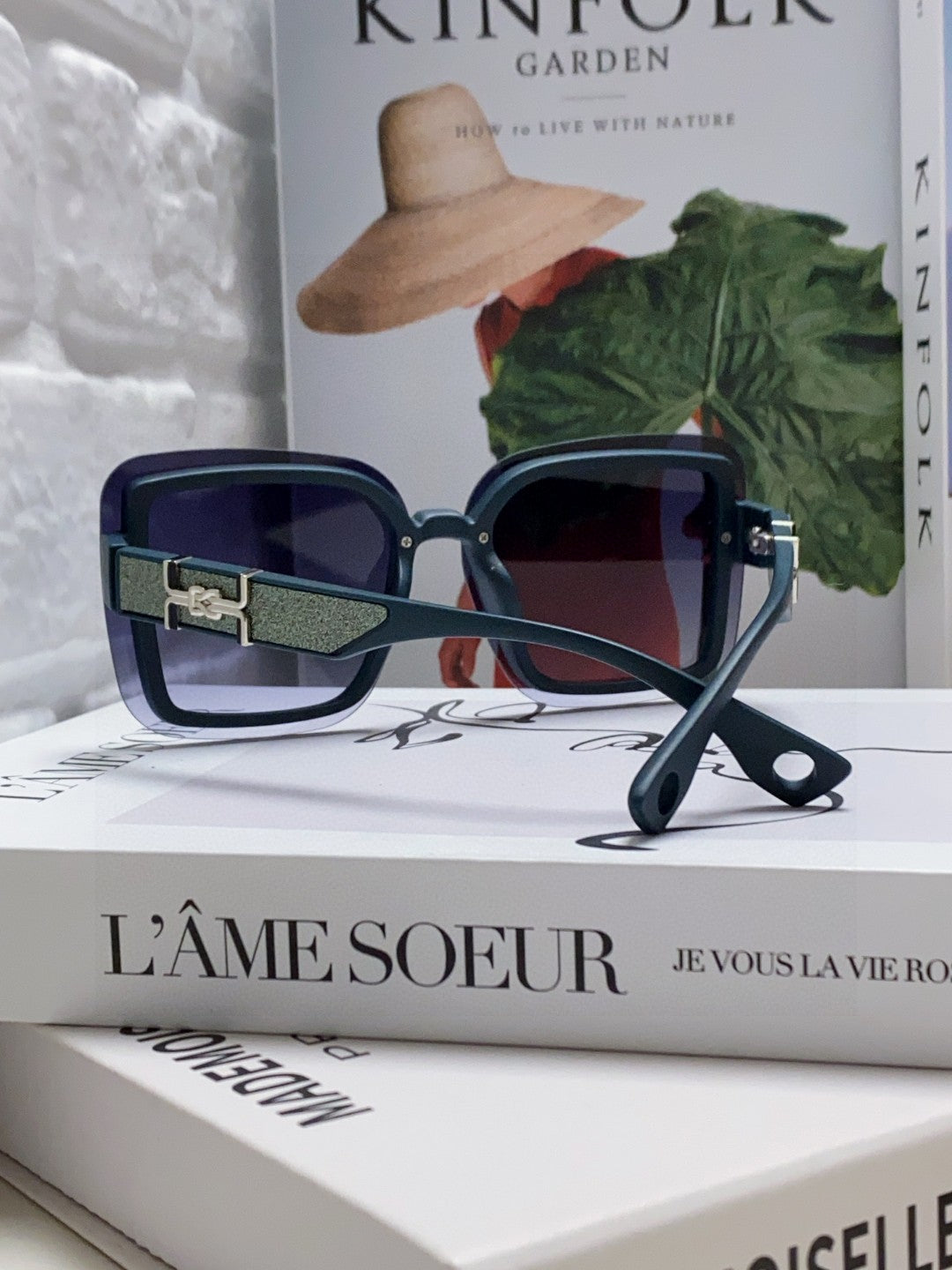 Hermès Oversized Blue Lens Sunglasses for Men & Women - detail image 2