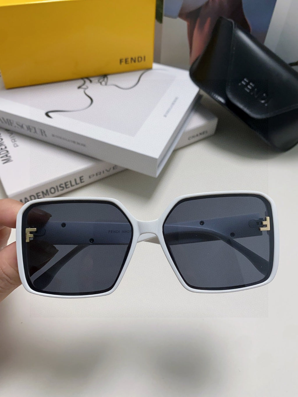 Fendi Square Black Lens Sunglasses for Men & Women - 399284 - detail image 2