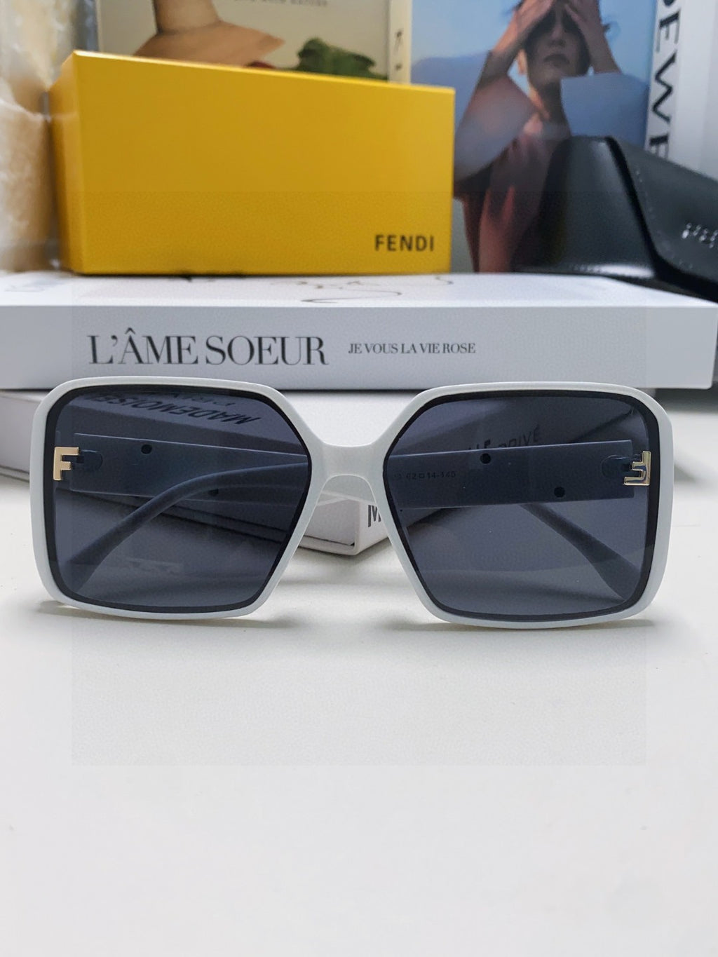 Fendi Square Black Lens Sunglasses for Men & Women - 432753 - detail image 5