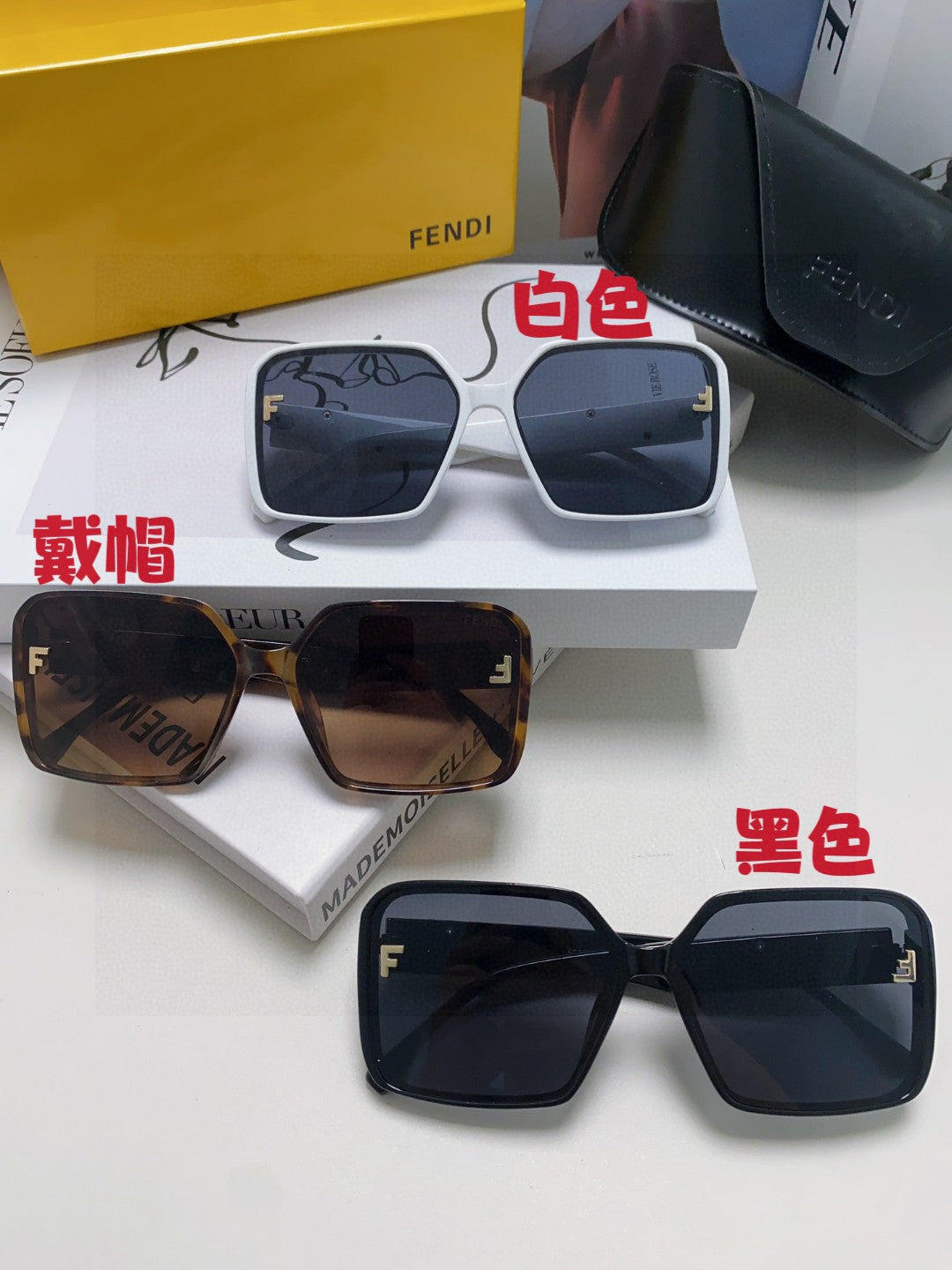 Fendi Square Black Lens Sunglasses for Men & Women - 399284 - detail image 8