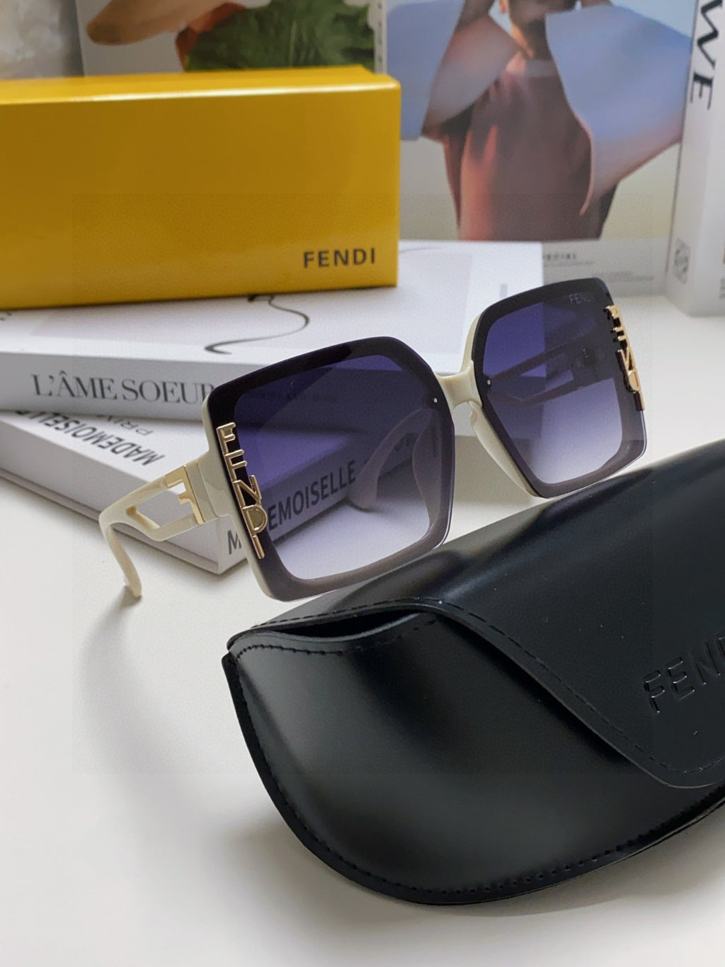 Fendi Fashion Blue Lens Sunglasses for Women - 399287 - detail image 7