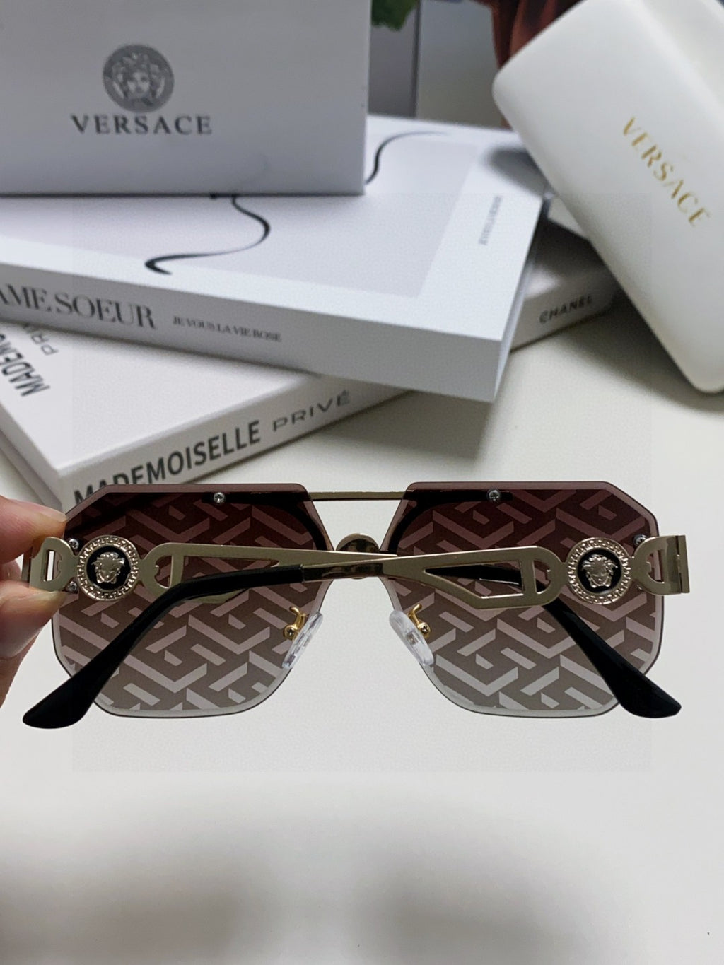 Versace Square Gray Lens Sunglasses for Men & Women - 432815 - detail image 3
