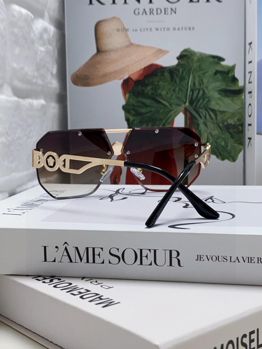 Versace Square Gray Lens Sunglasses for Men & Women - 432816