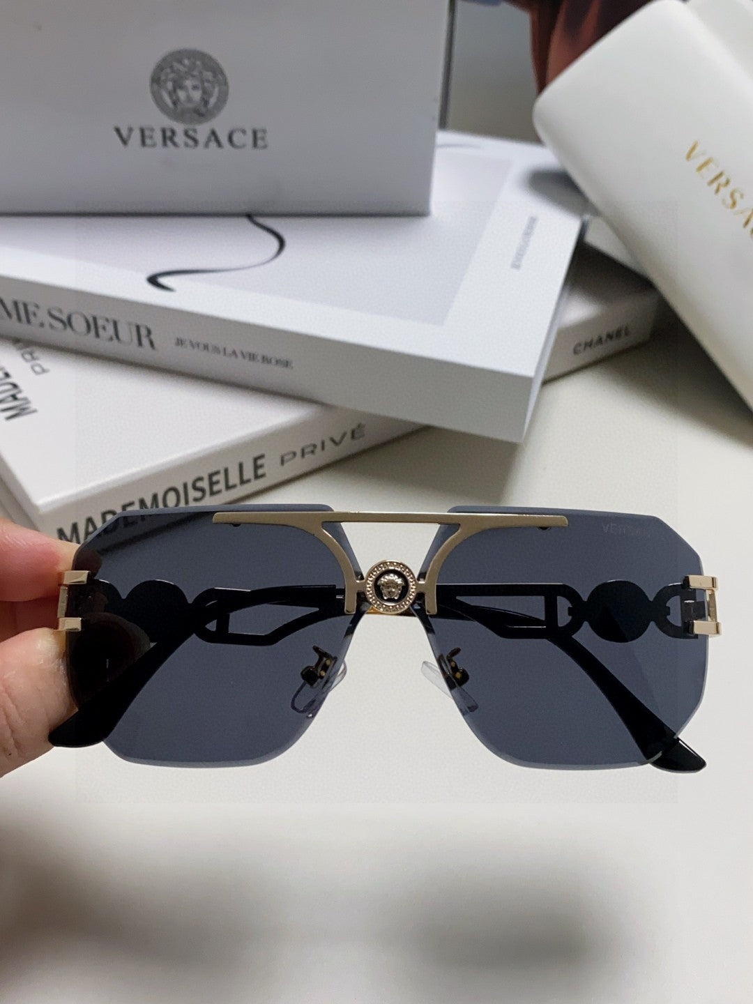 Versace Square Blue Lens Sunglasses for Men & Women - 432817 - detail image 2