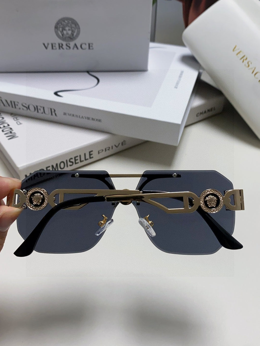 Versace Square Blue Lens Sunglasses for Men & Women - 432817 - detail image 3