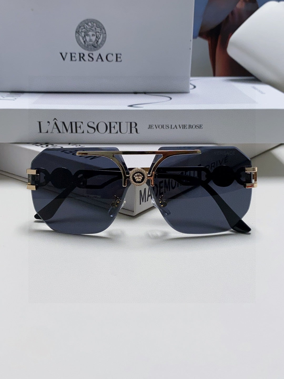 Versace Square Blue Lens Sunglasses for Men & Women - 432817 - detail image 5