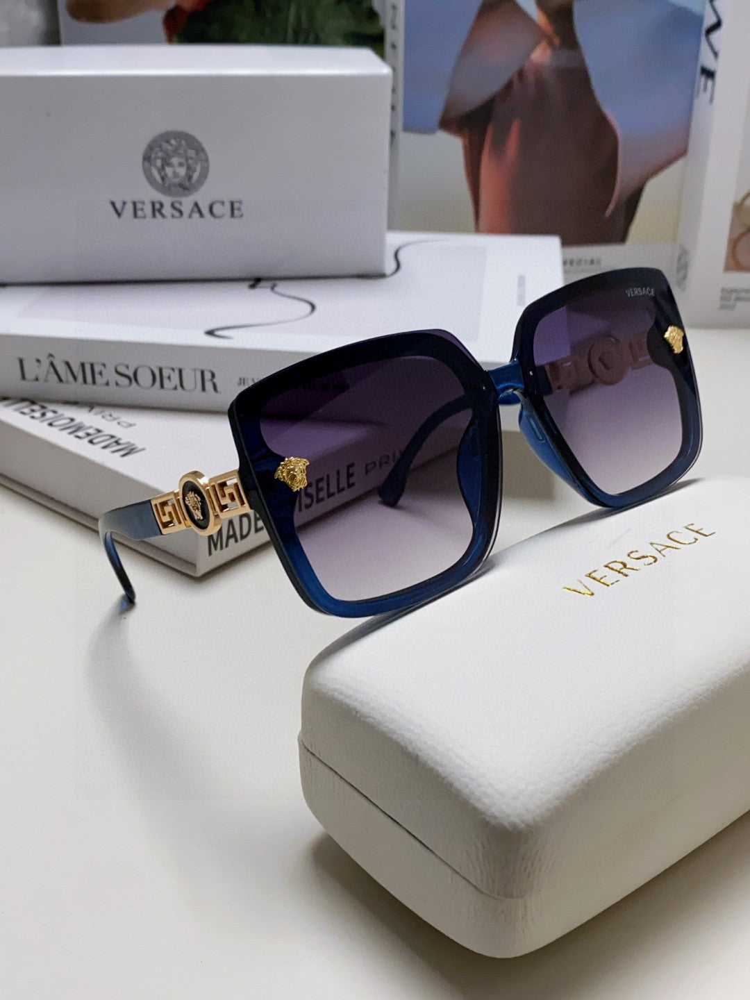 Versace Polarized Fashion Blue Lens Sunglasses for Men & Women - 158638 - detail image 7
