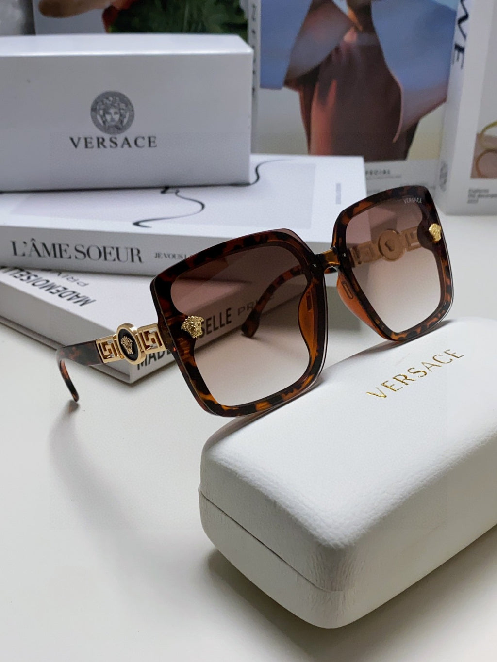 Versace Polarized Fashion Red Lens Sunglasses for Men & Women - 432809 - detail image 6