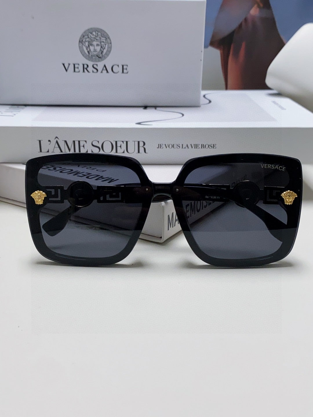 Versace Polarized Fashion Black Lens Sunglasses for Men & Women - 399329 - detail image 6