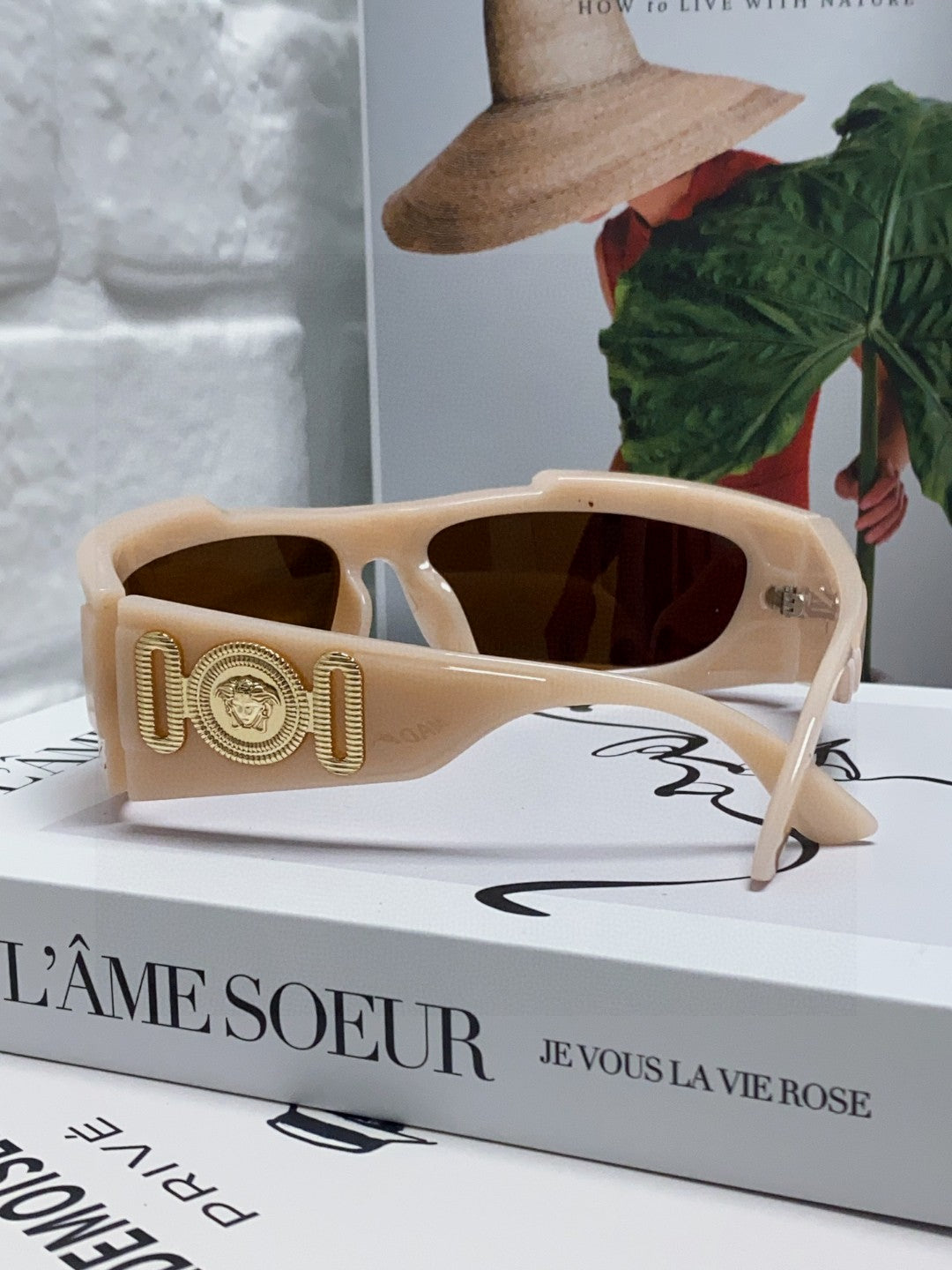 Versace Aviator Pink Lens Sunglasses for Men - detail image 2