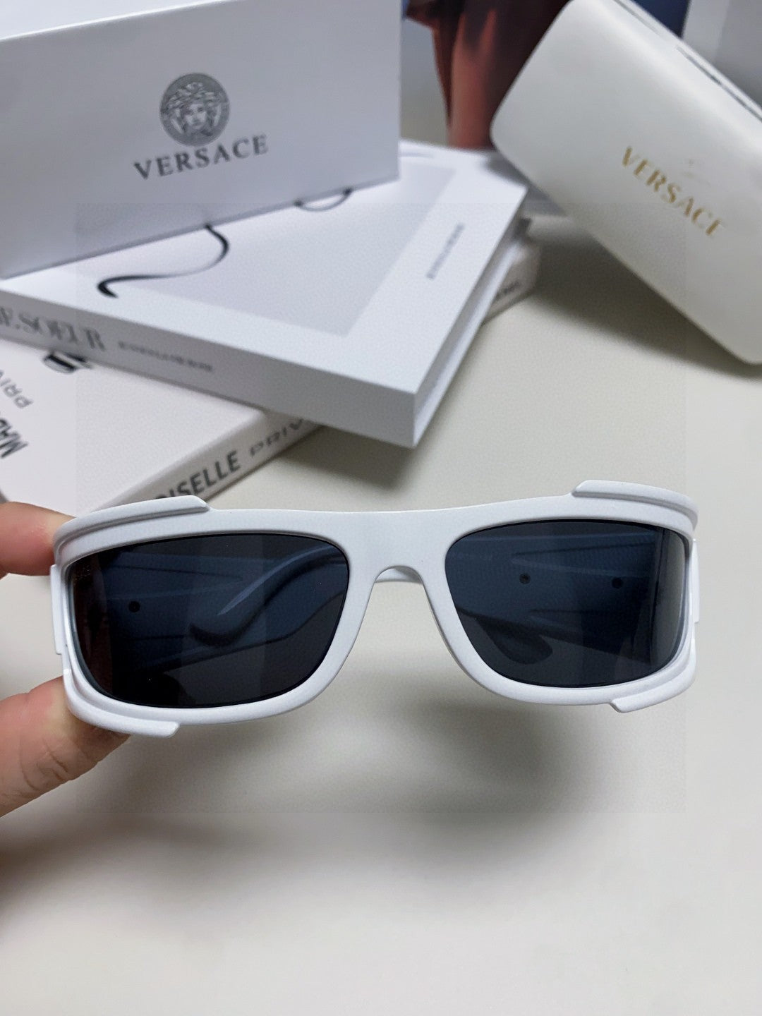 Versace Aviator Black Lens Sunglasses for Men - 399318 - detail image 2