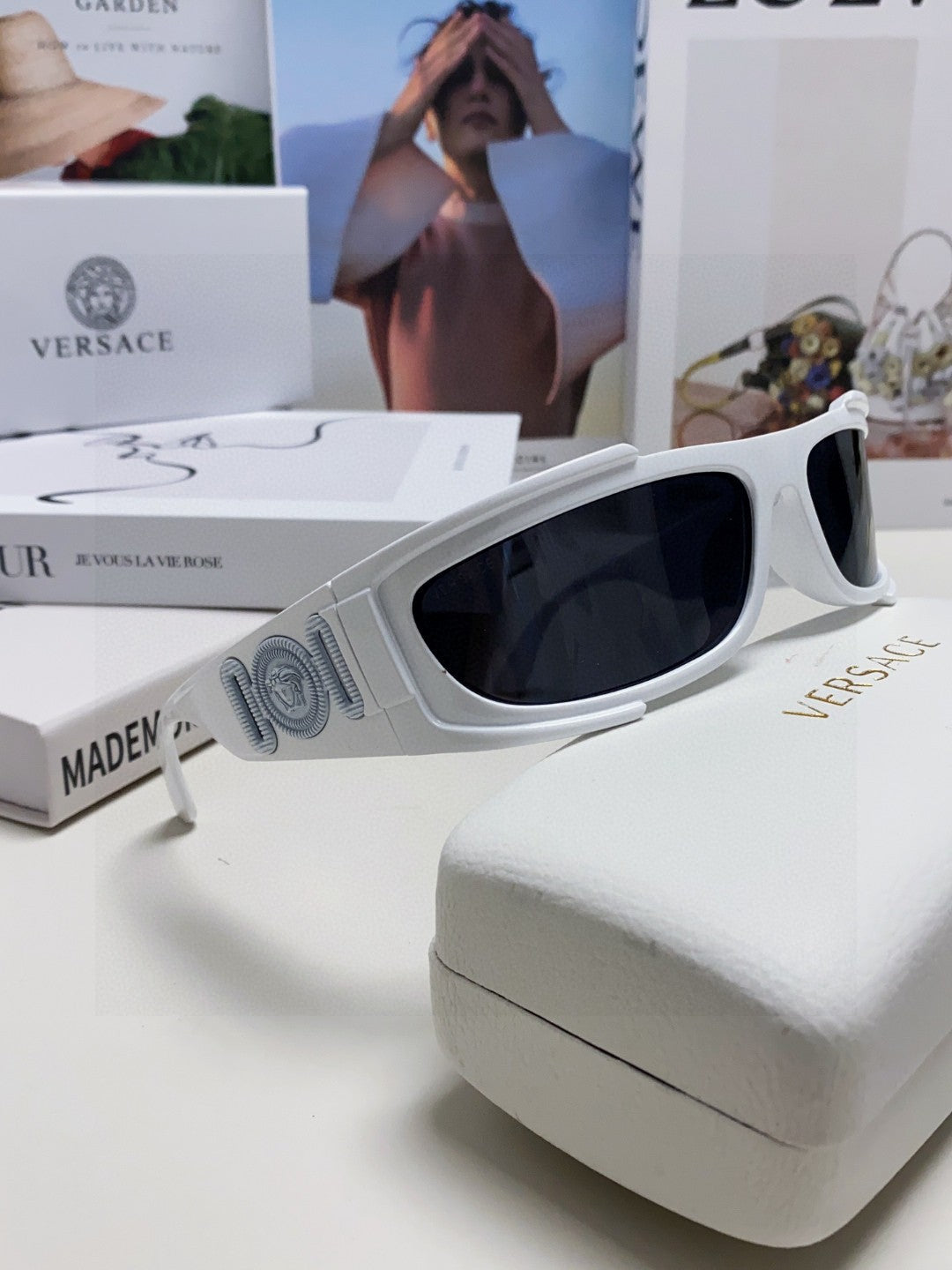 Versace Aviator Black Lens Sunglasses for Men - 399318 - detail image 6
