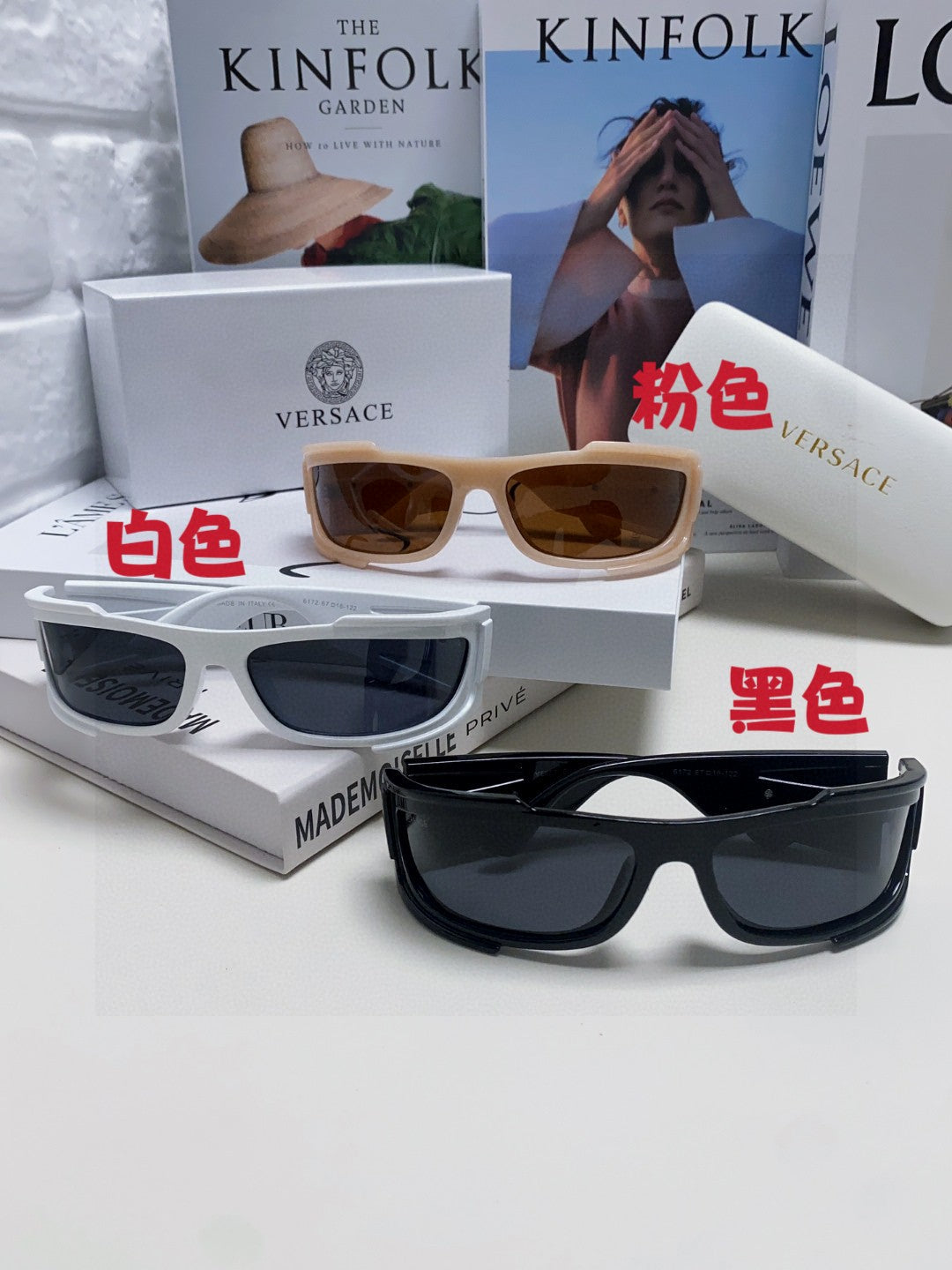 Versace Aviator Black Lens Sunglasses for Men - detail image 8