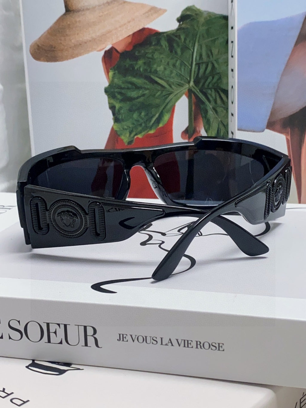 Versace Aviator Blue Lens Sunglasses for Men - detail image 2
