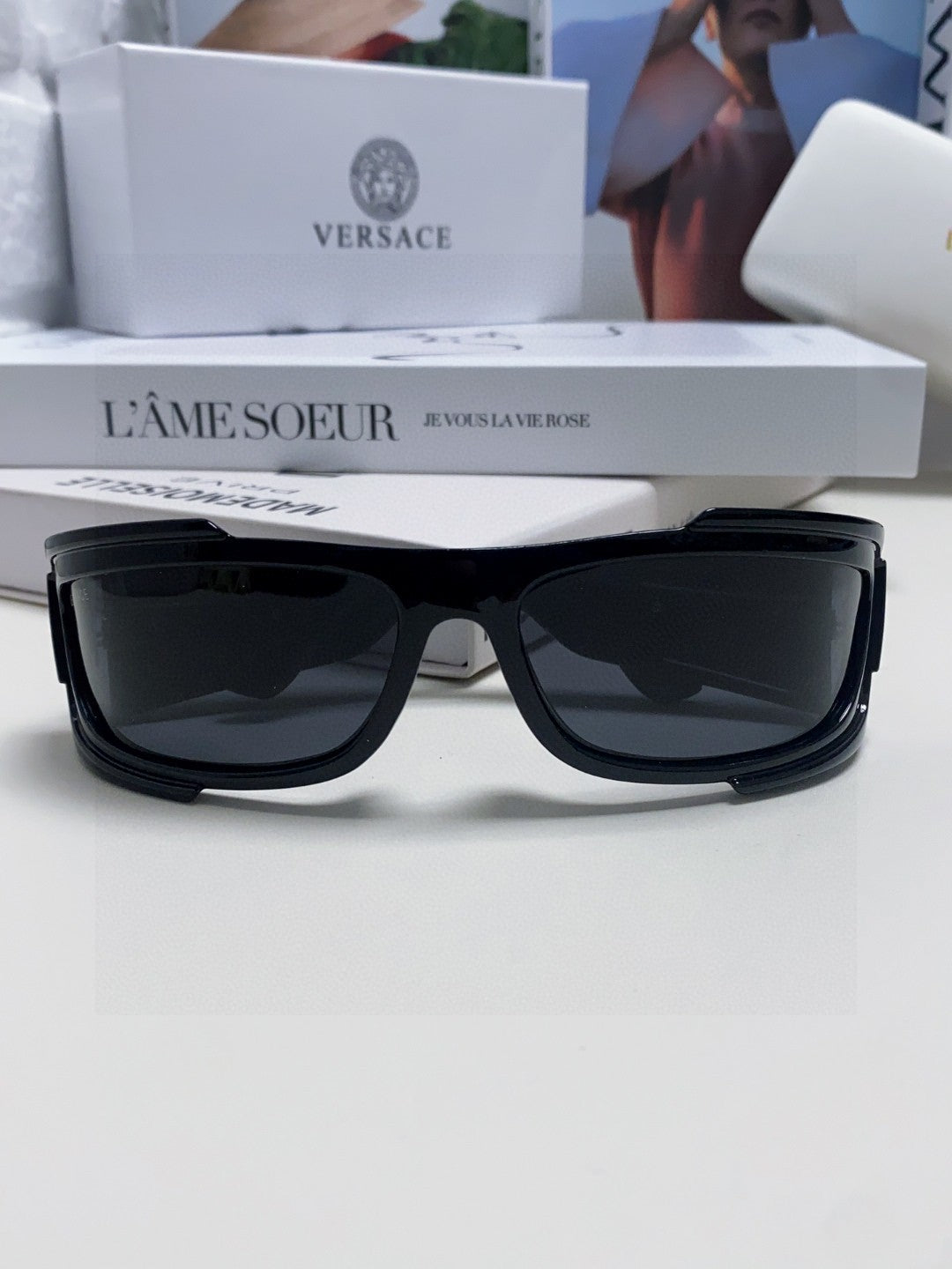 Versace Aviator Blue Lens Sunglasses for Men - detail image 6