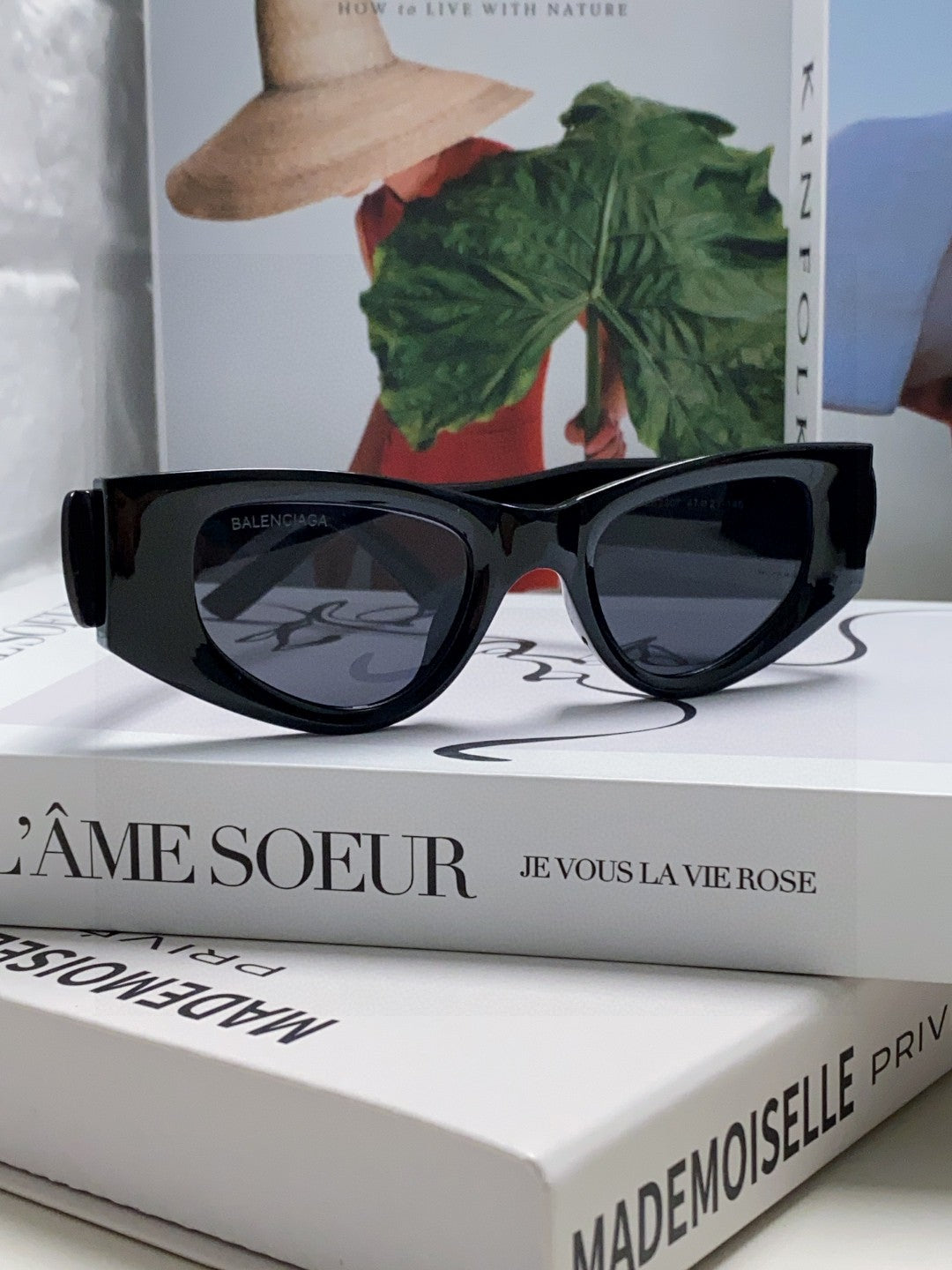 Balenciaga Polarized Cat-Eye Orange Lens Sunglasses for Men & Women - 449635 - detail image 3
