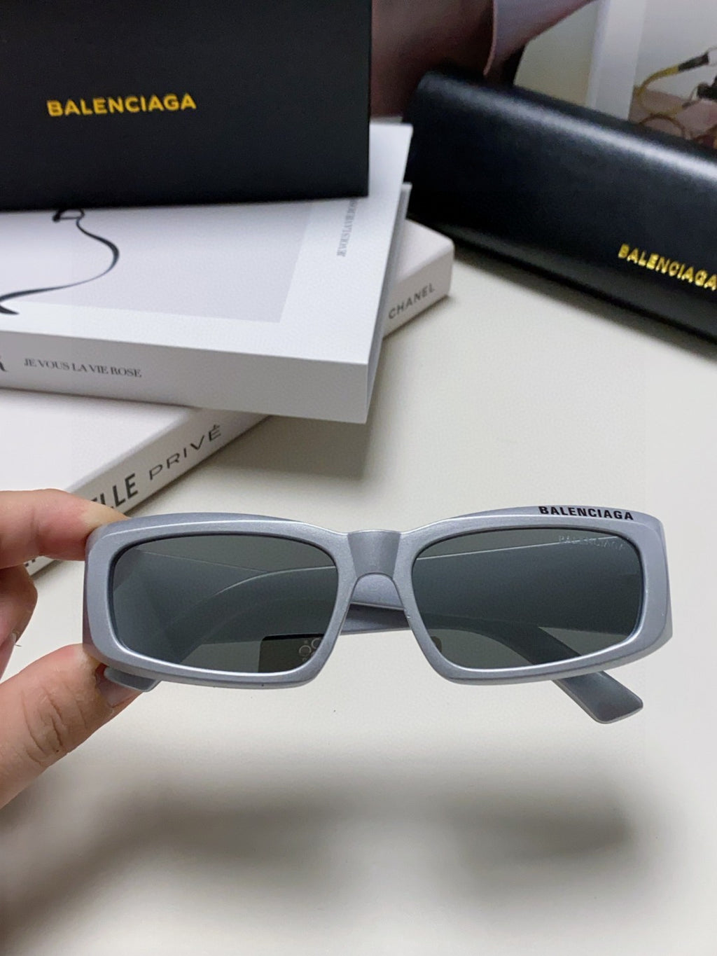 Balenciaga Square Silver Lens Sunglasses for Men & Women - 449636 - detail image 3