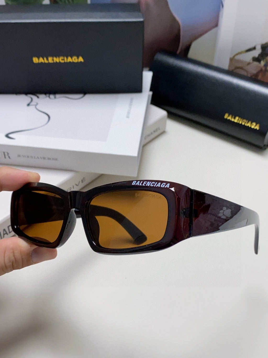 Balenciaga Square Silver Lens Sunglasses for Men & Women - 449638 - detail image 5