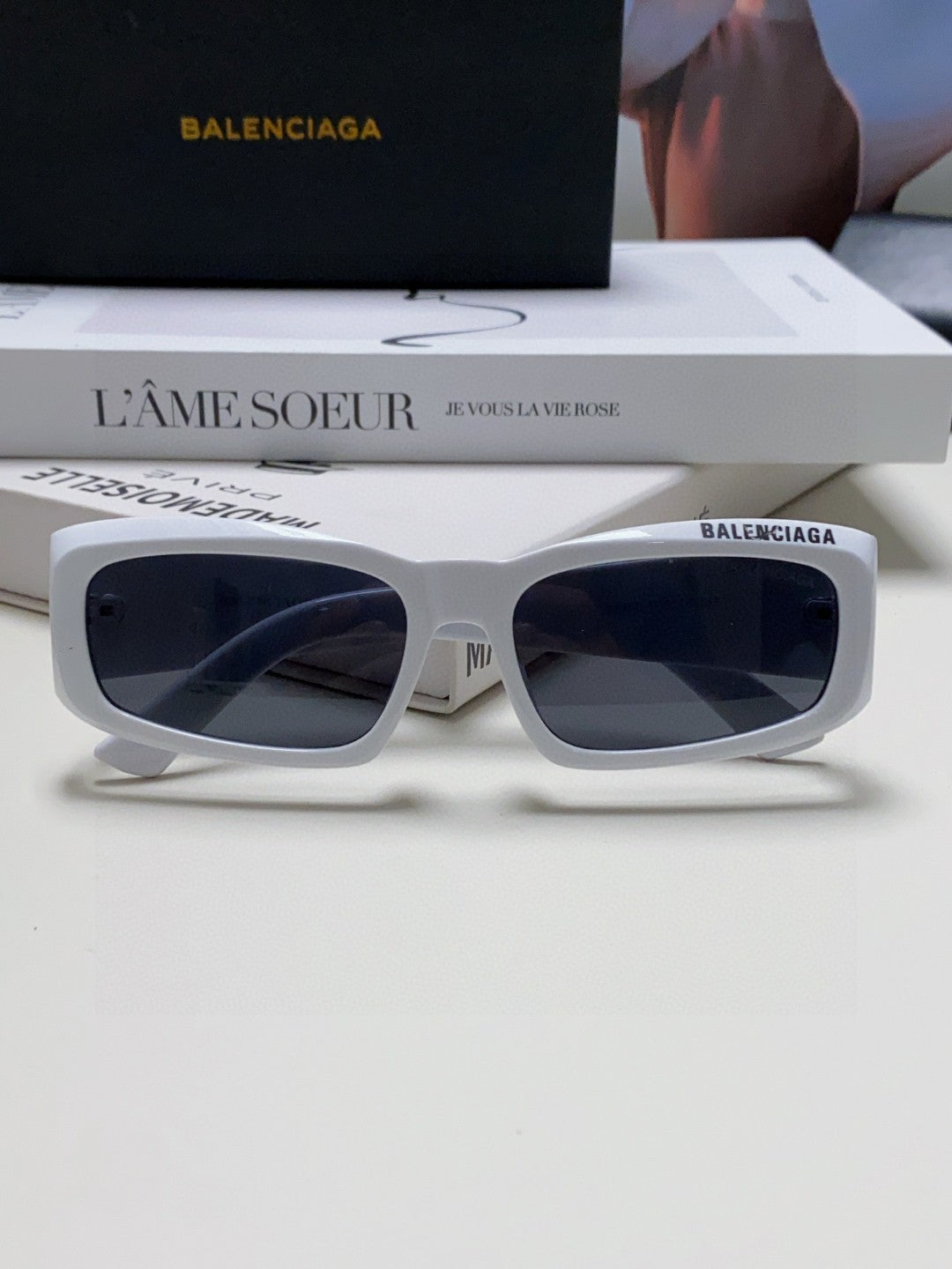 Balenciaga Square Gold Lens Sunglasses for Men & Women - detail image 6