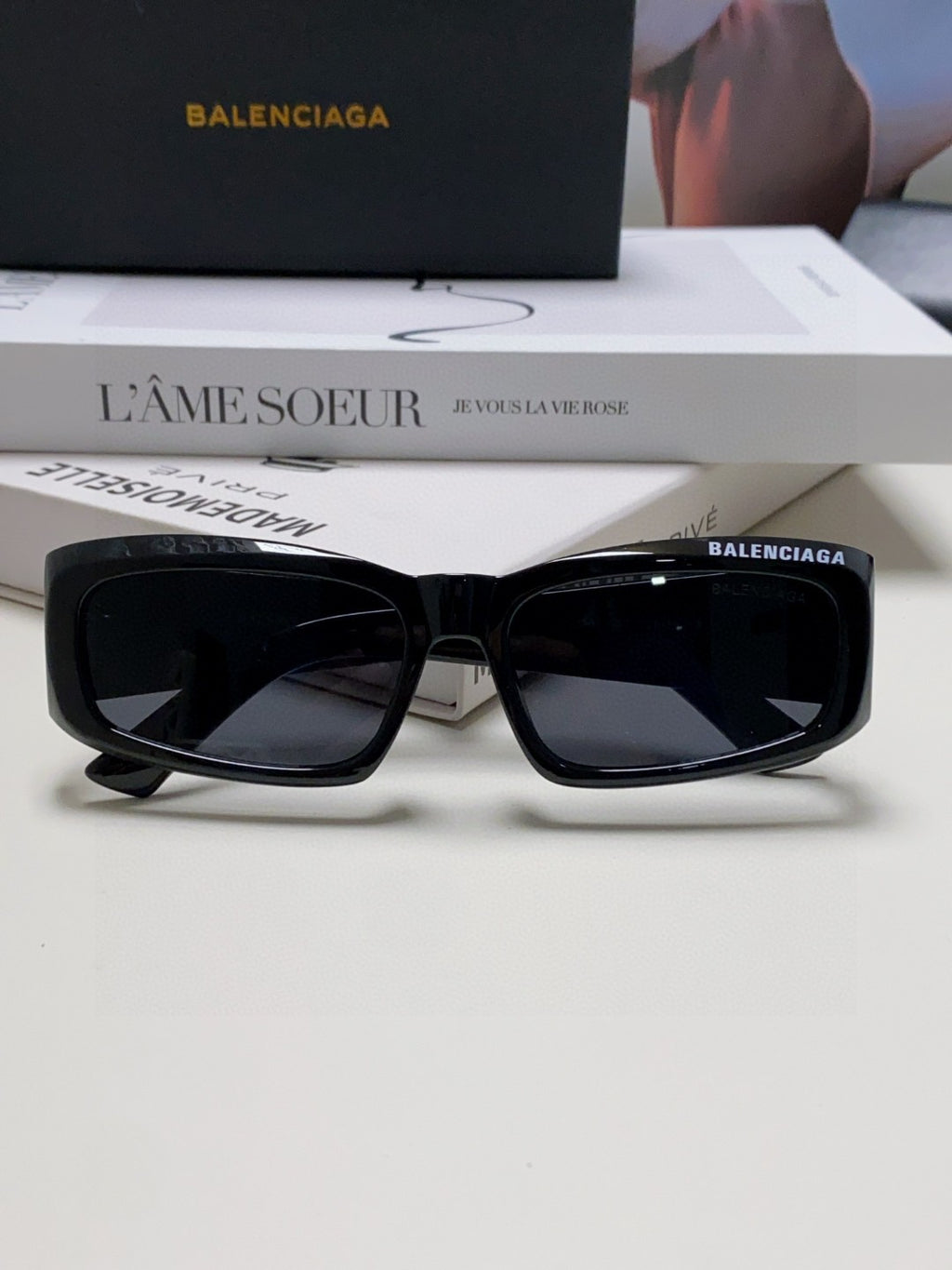 Balenciaga Square Gray Lens Sunglasses for Men & Women - detail image 8