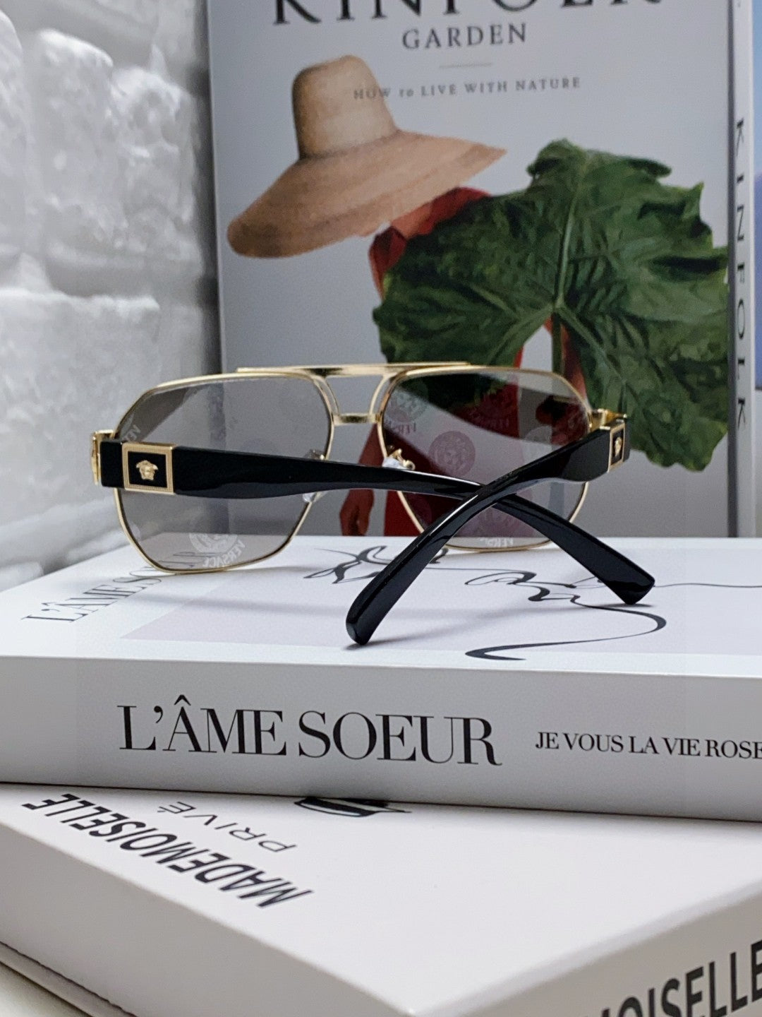 Versace Metal Square Gray Lens Sunglasses for Men & Women - 416356 - detail image 2