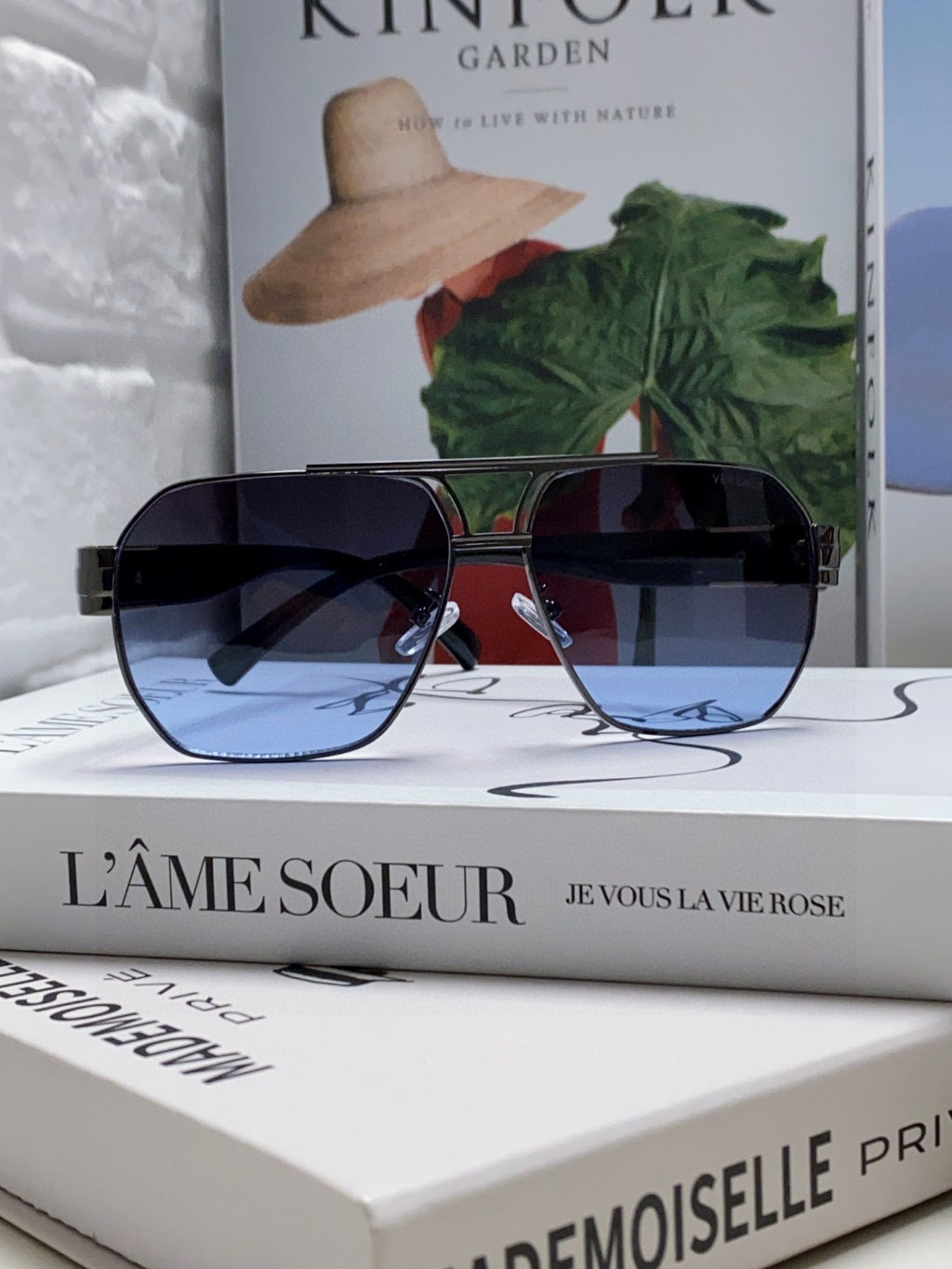 Versace Metal Square Blue Lens Sunglasses for Men & Women - 449845