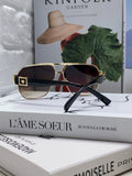 Versace Metal Square Gray Lens Sunglasses for Men & Women - 449846