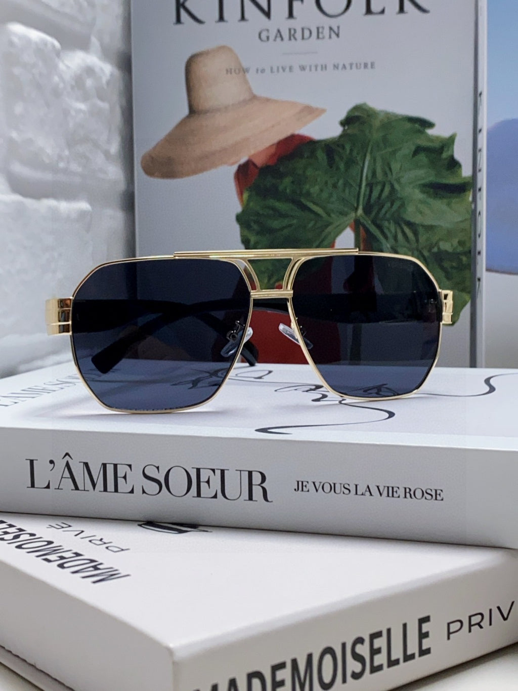 Versace Metal Square Blue Lens Sunglasses for Men & Women - 449847