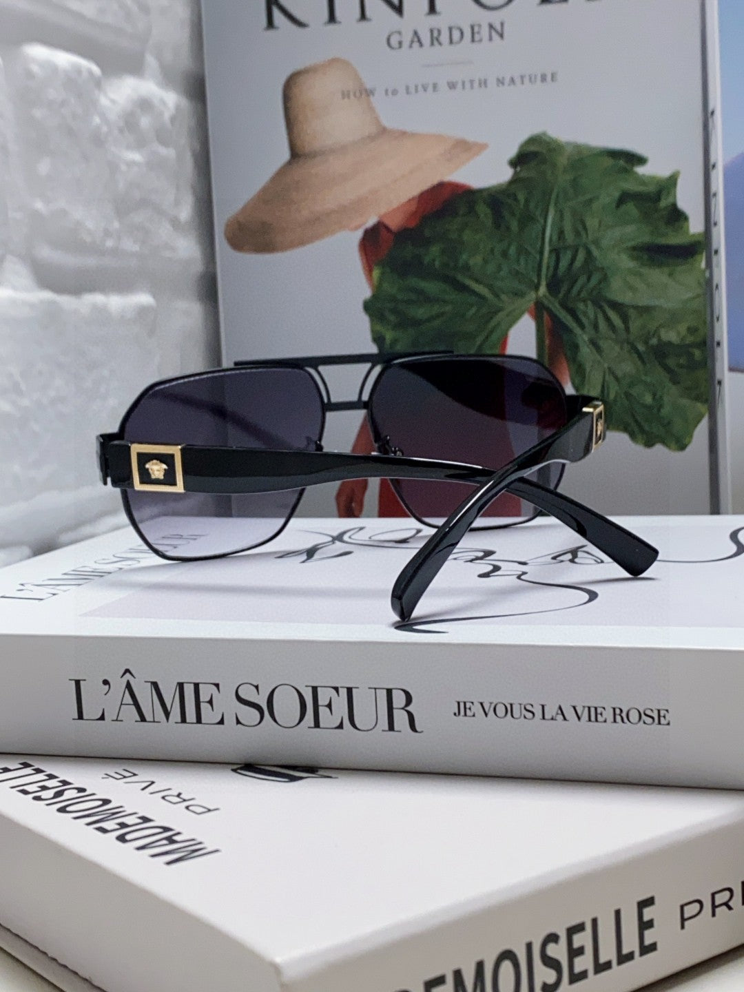 Versace Metal Square Gray Lens Sunglasses for Men & Women - detail image 2