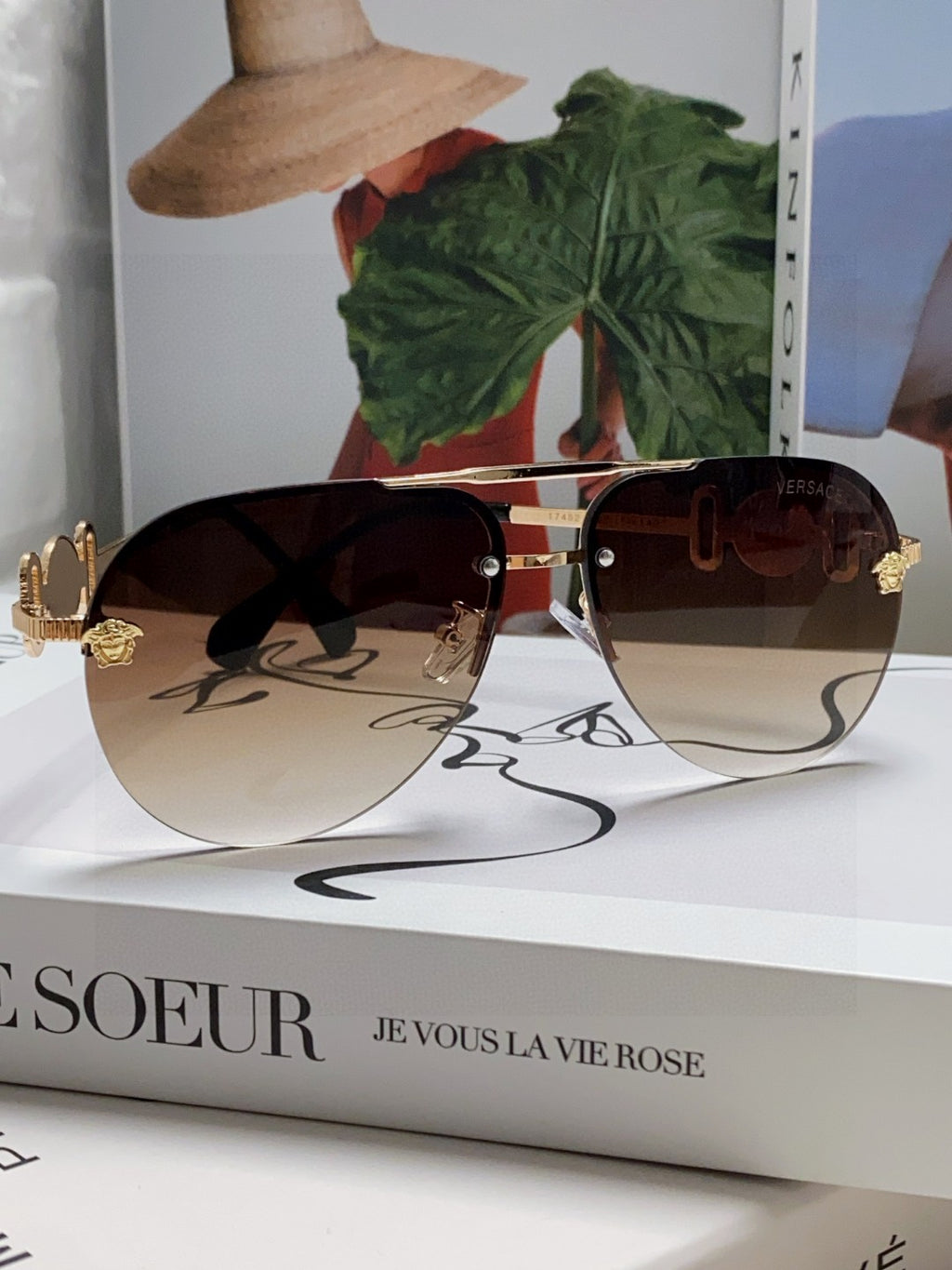 Versace Polarized Fashion Brown Lens Sunglasses for Men & Women - 449849