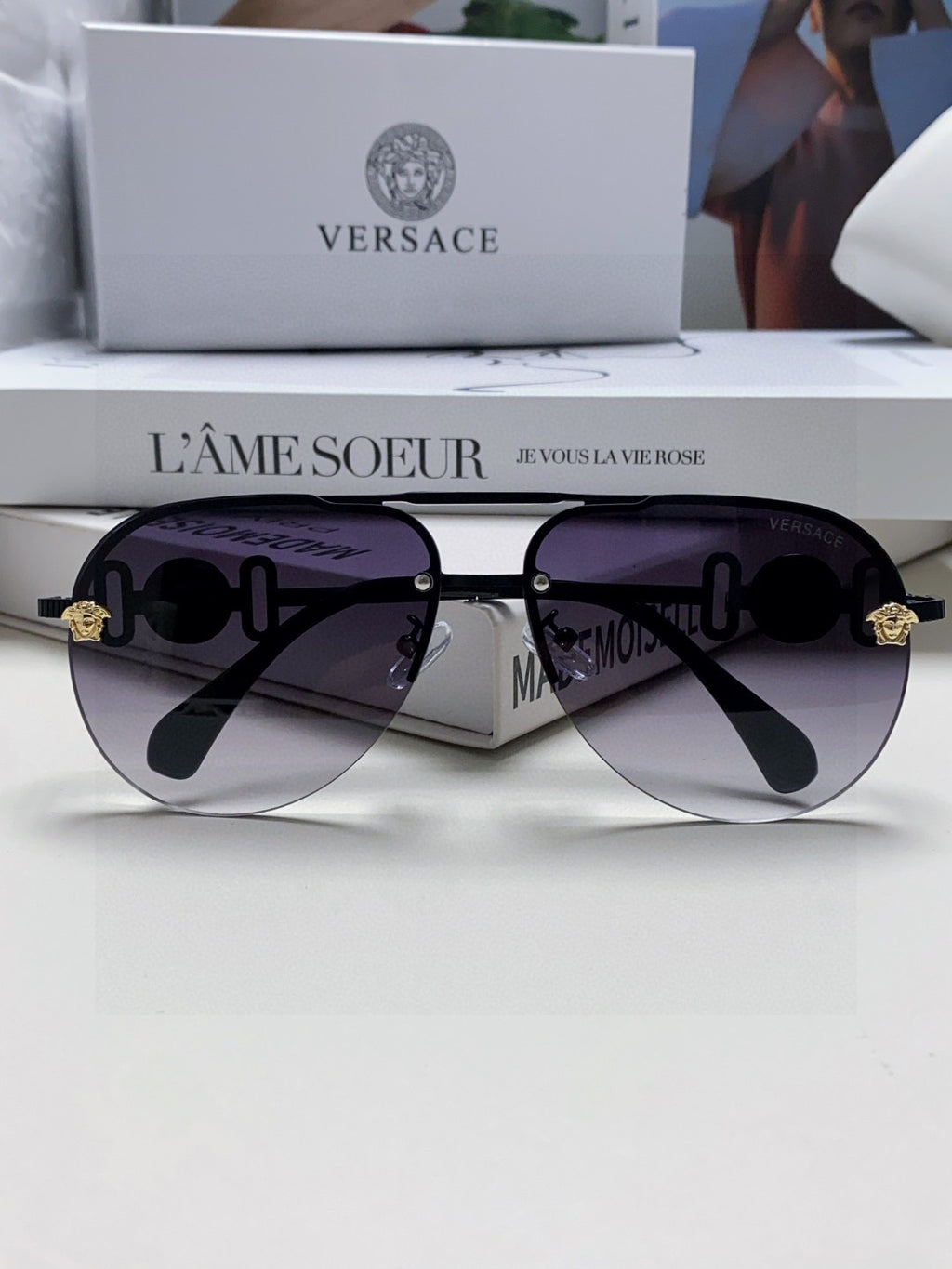 Versace Polarized Fashion Gray Lens Sunglasses for Men & Women - 449850 - detail image 6