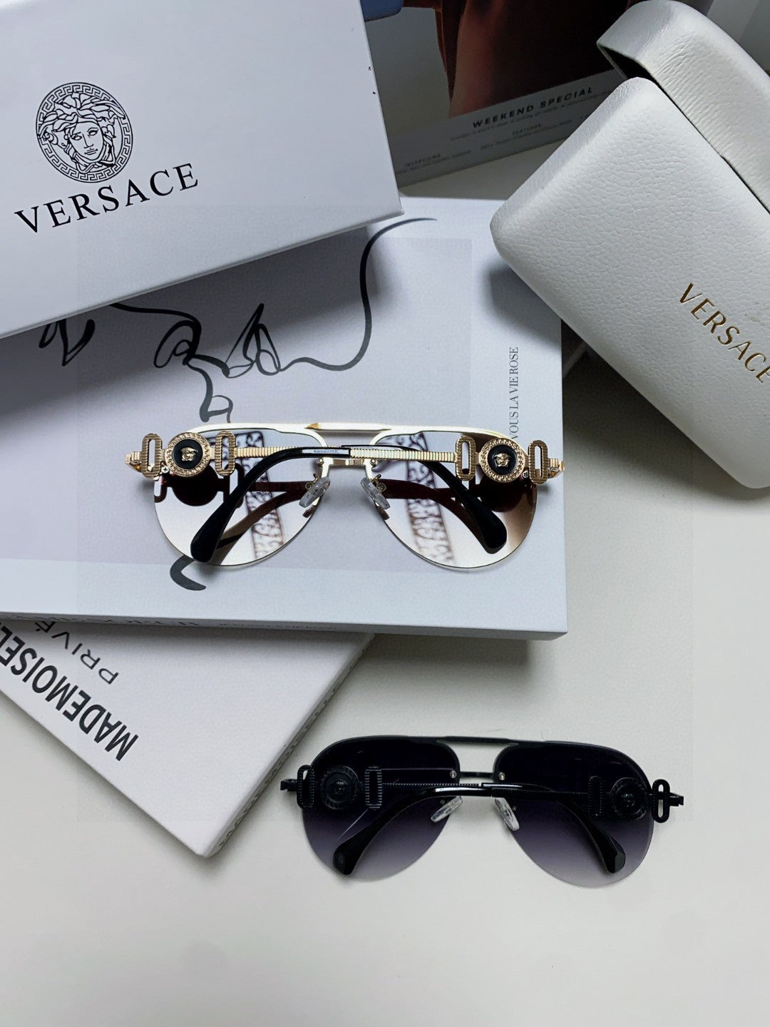 Versace Polarized Fashion Gray Lens Sunglasses for Men & Women - 449850 - detail image 8