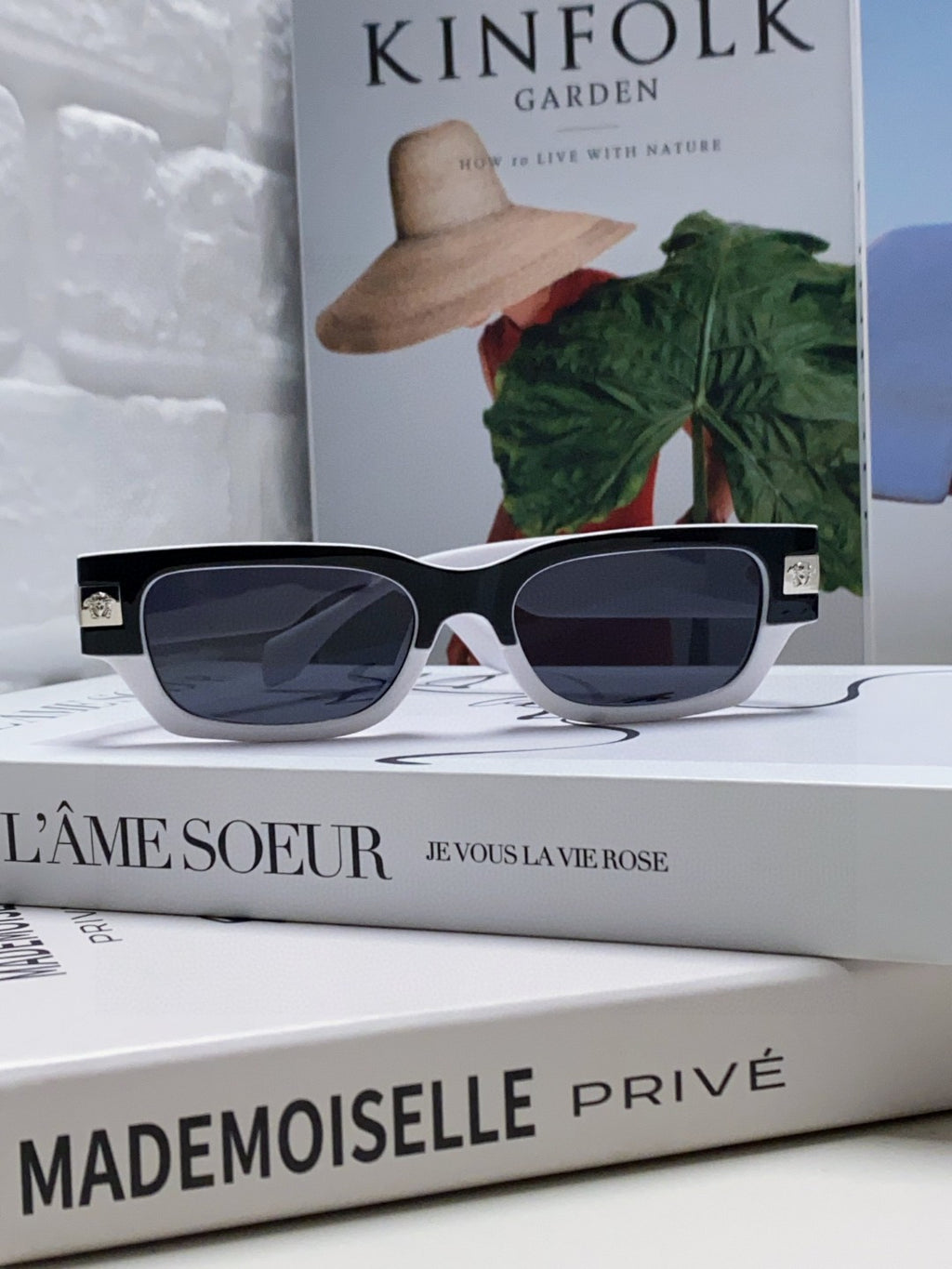 Versace 0VE4465F Rectangular Black Lens Sunglasses for Men & Women - 416352 - detail image 3