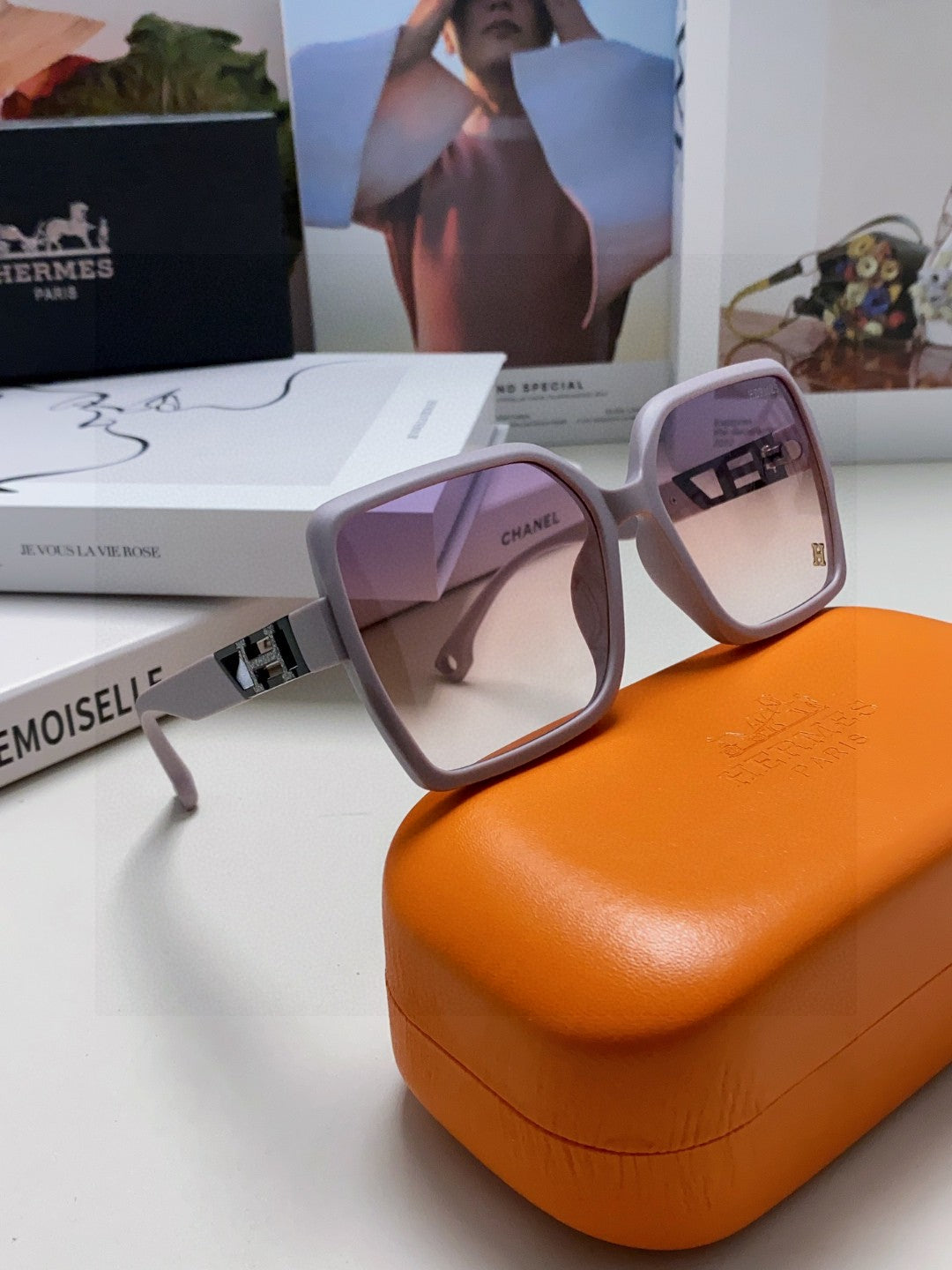 Hermès Square Gray Lens Sunglasses for Men & Women - 416511 - detail image 6