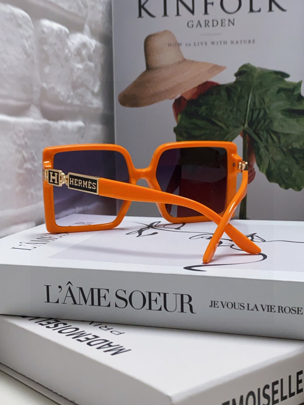 Hermès Square Red Lens Sunglasses for Women - 450015 - detail image 2