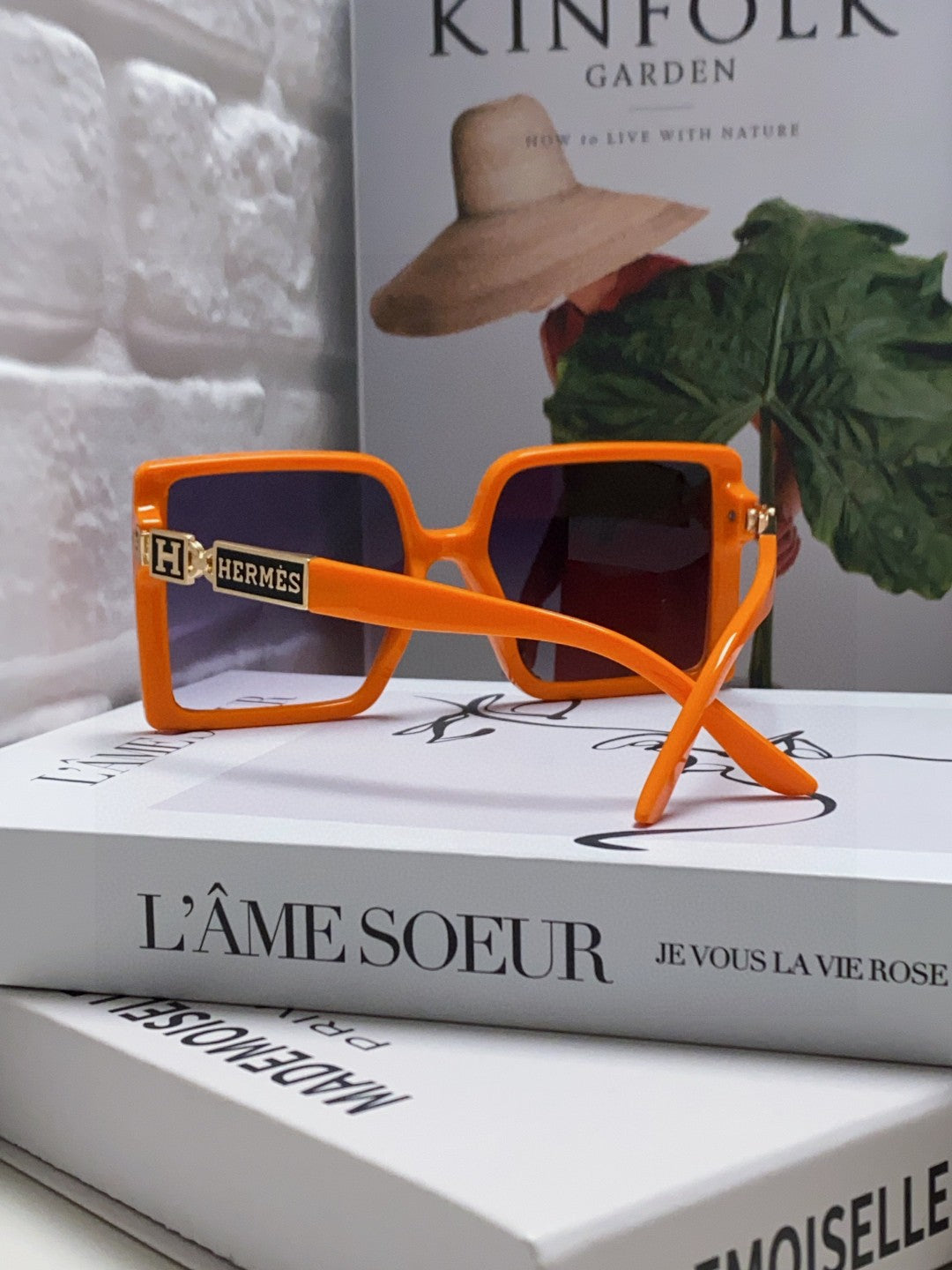 Hermès Square Red Lens Sunglasses for Women - 416515 - detail image 2