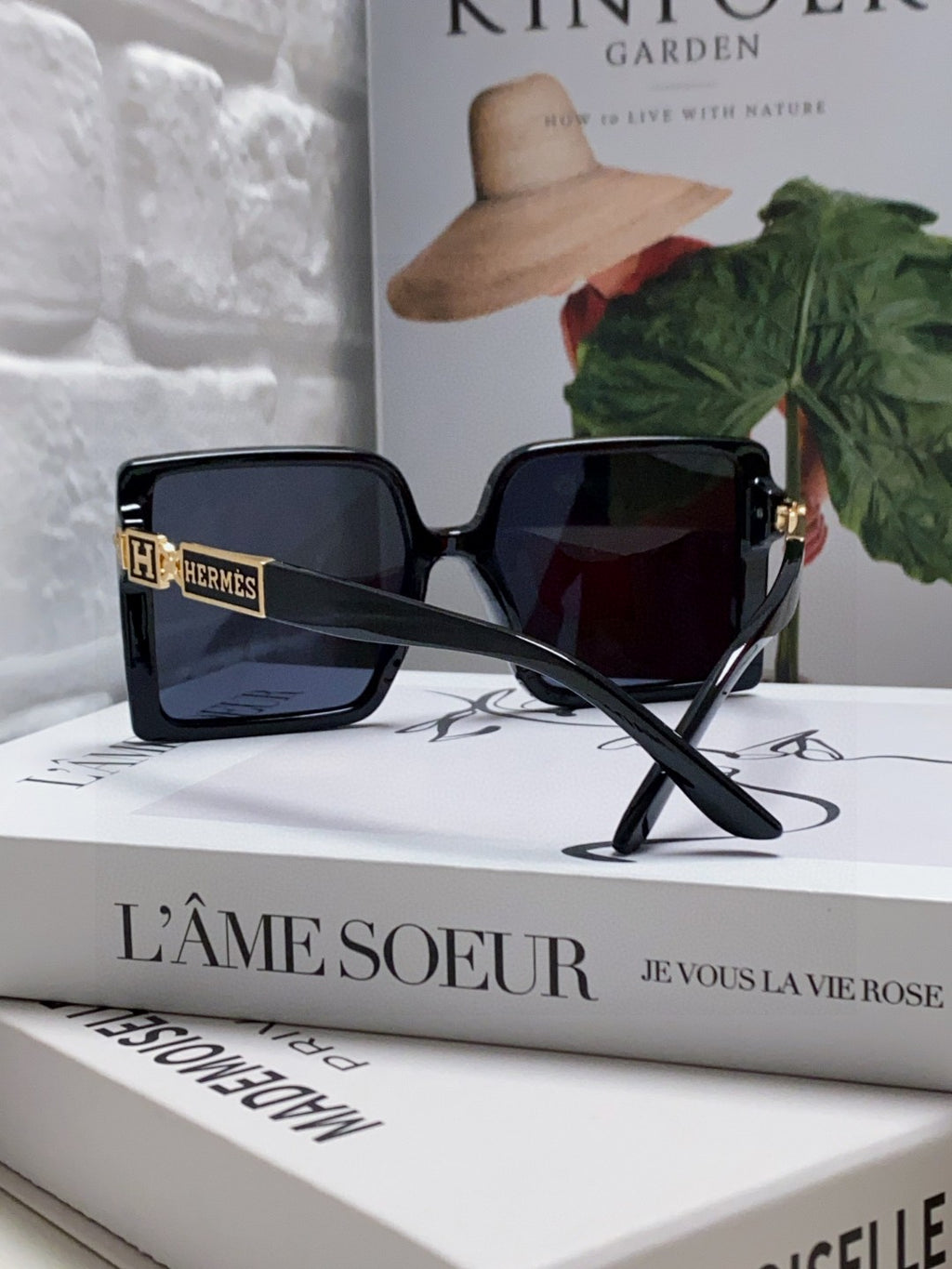 Hermès Square Black Lens Sunglasses for Women