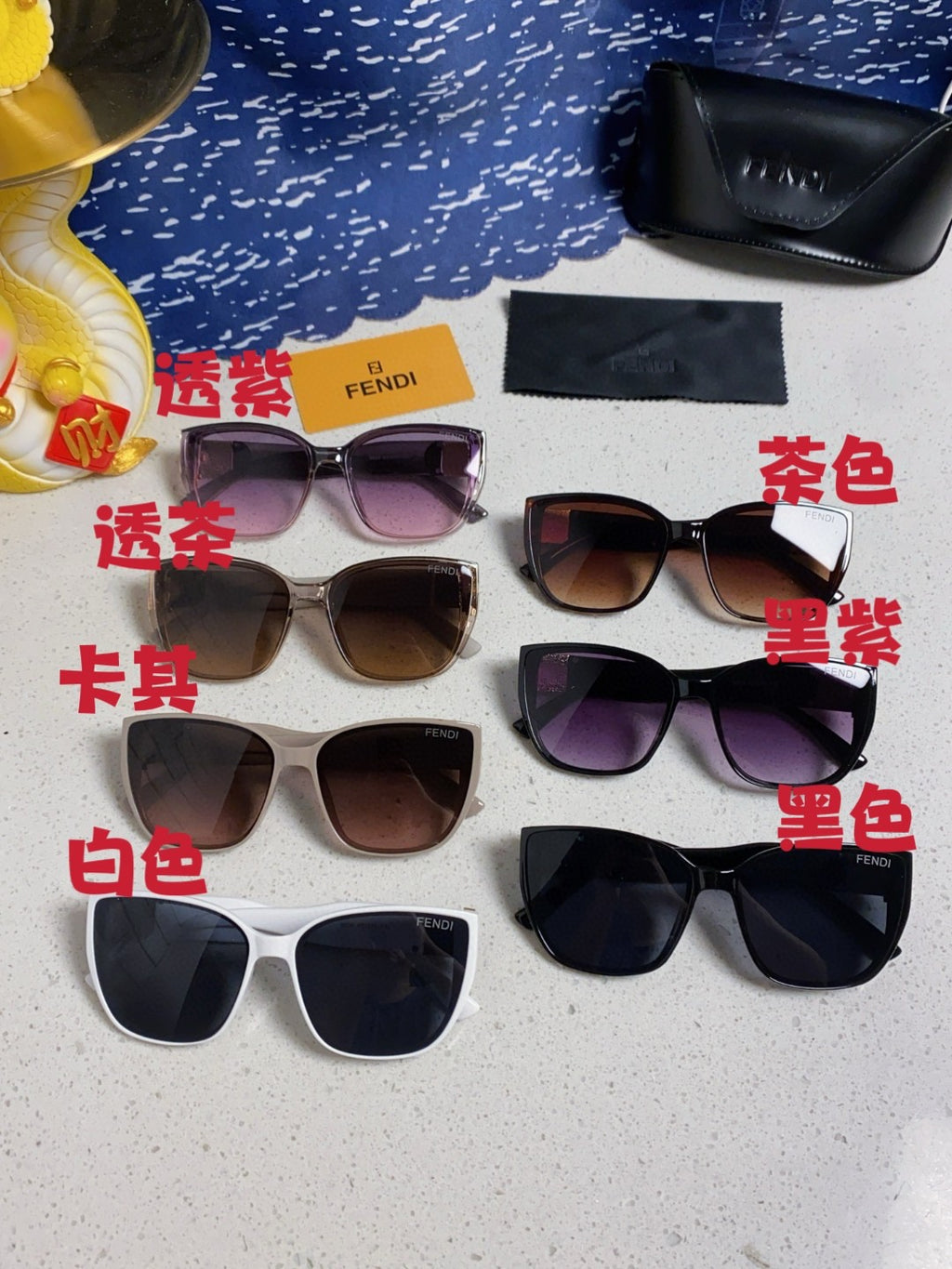 Fendi Polarized Cat-Eye Silver Lens Sunglasses for Men & Women - detail image 11