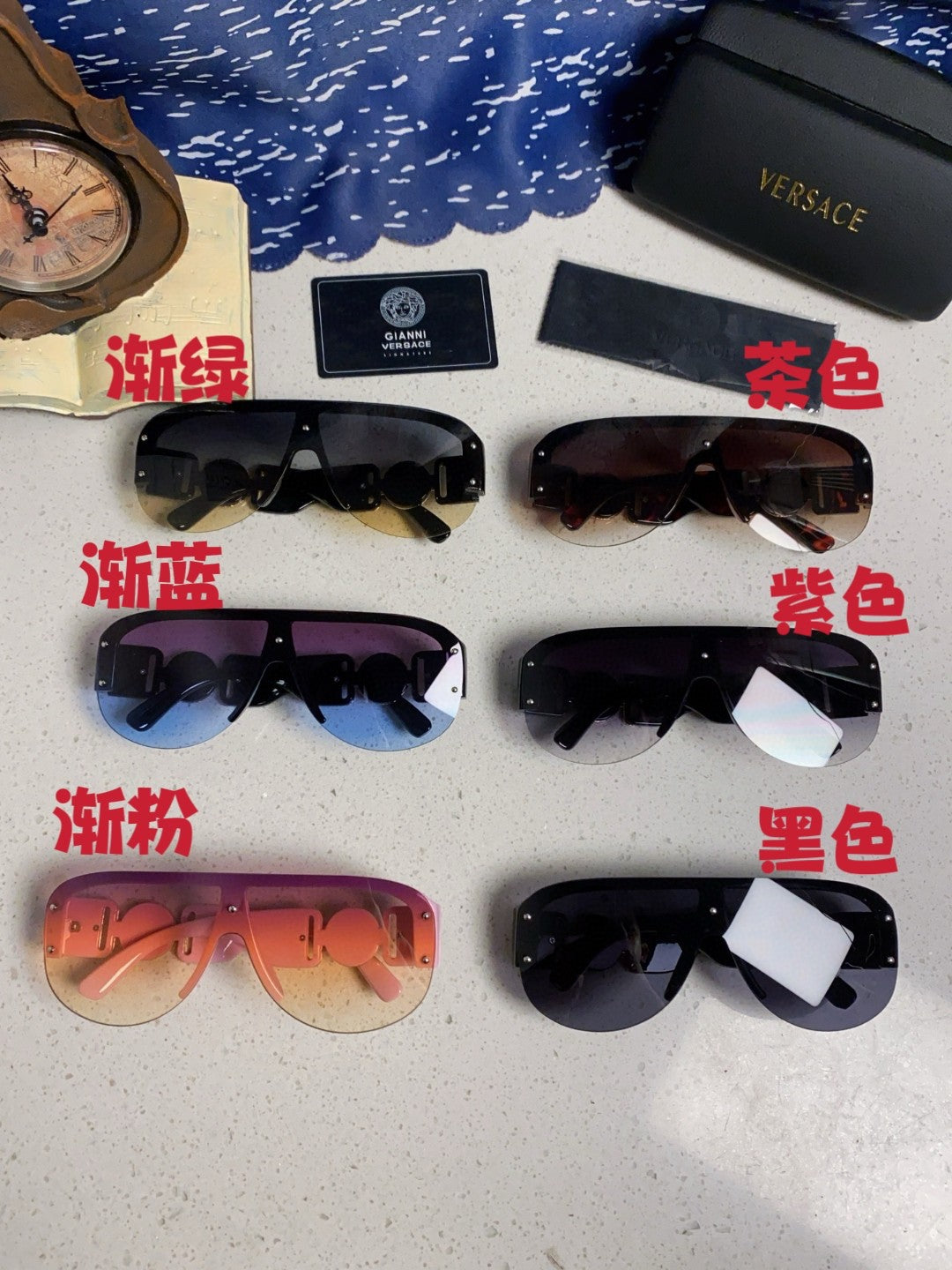 Versace Aviator Black Lens Sunglasses for Men & Women - 372528 - detail image 12