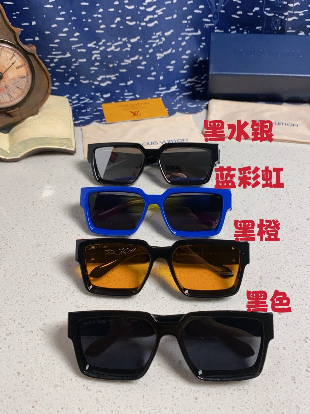 Louis Vuitton M96006 Square Silver Lens Sunglasses for Men & Women - 398250 - detail image 12
