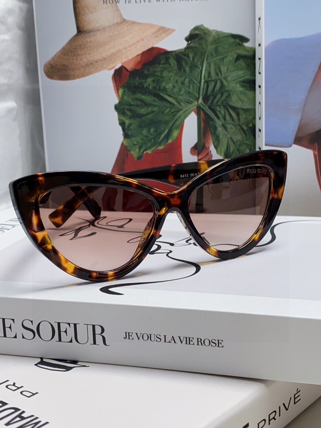 Miu Miu Cat-Eye Brown Lens Sunglasses for Men & Women - 449693 - detail image 3