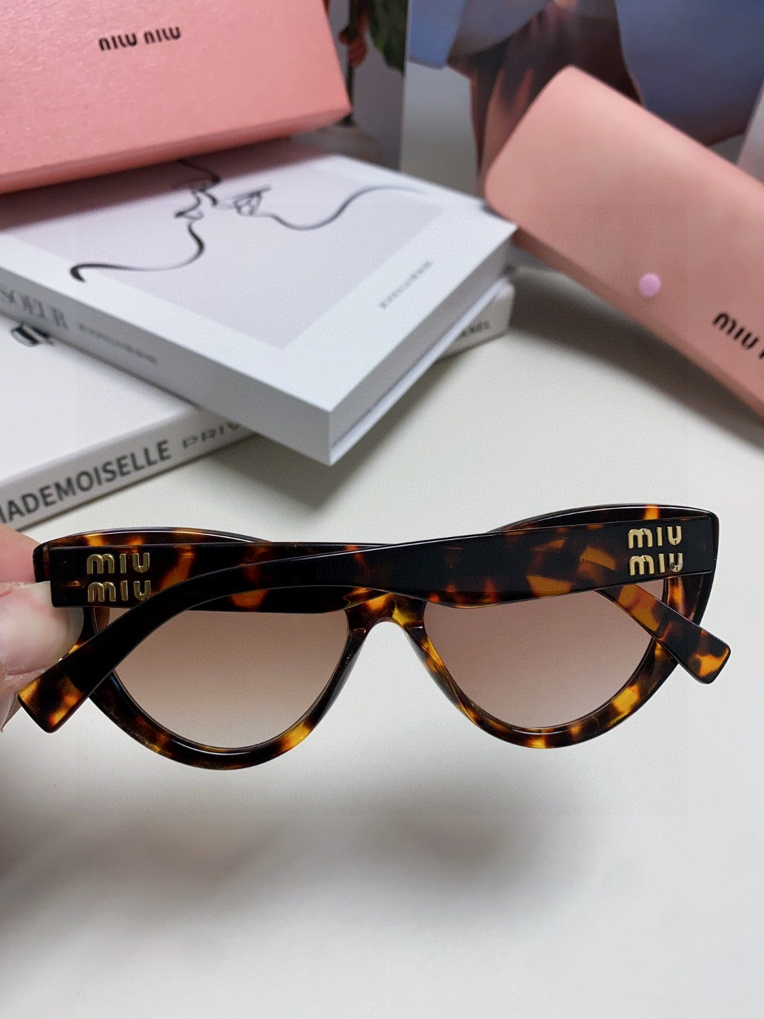 Miu Miu Cat-Eye Brown Lens Sunglasses for Men & Women - 449693 - detail image 6