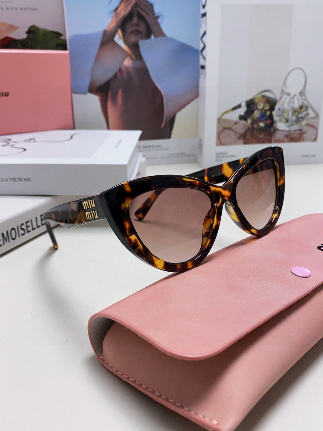 Miu Miu Cat-Eye Brown Lens Sunglasses for Men & Women - 449693 - detail image 9