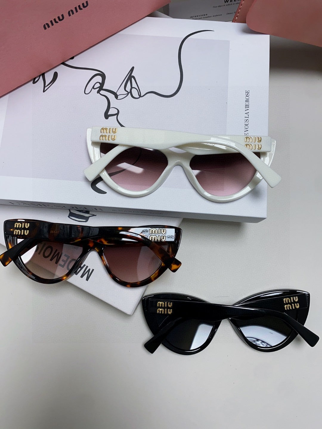 Miu Miu Cat-Eye Brown Lens Sunglasses for Men & Women - 449693 - detail image 10