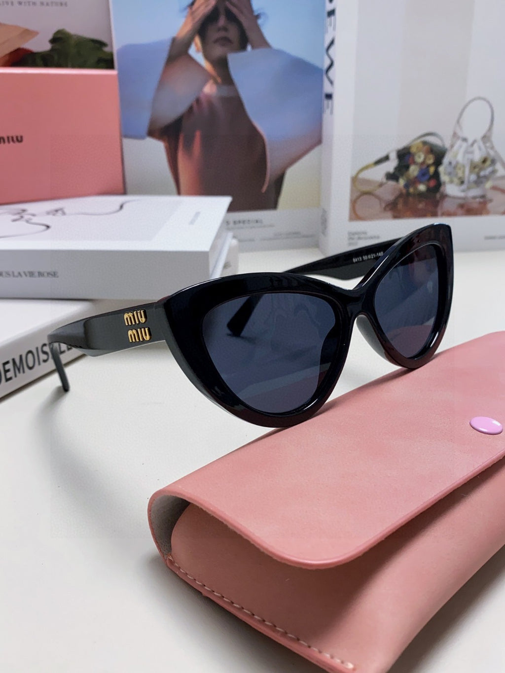 Miu Miu Cat-Eye Gray Lens Sunglasses for Men & Women - 449694 - detail image 9