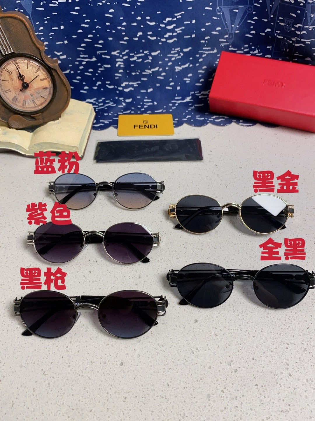 Fendi Metal Oval Silver Lens Sunglasses for Men & Women - 466205 - detail image 11