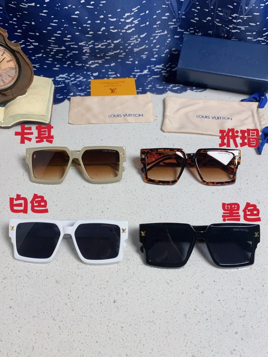 Louis Vuitton Square Silver Lens Sunglasses for Men & Women - 398162 - detail image 12