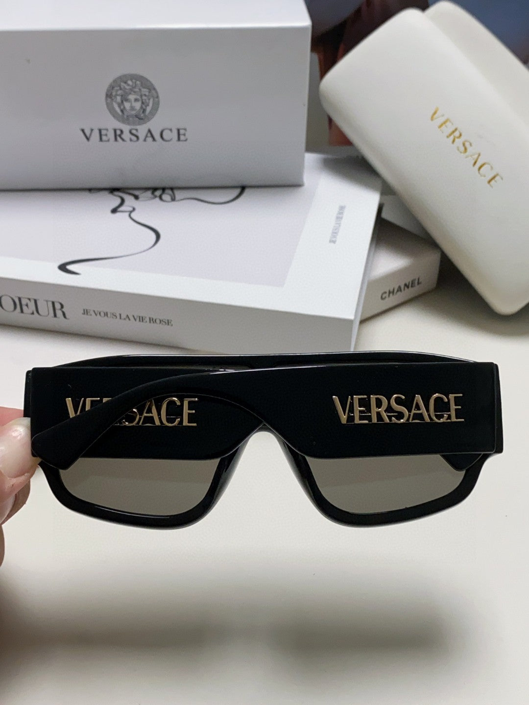 Versace Aviator Gray Lens Sunglasses for Men & Women - 449855 - detail image 4