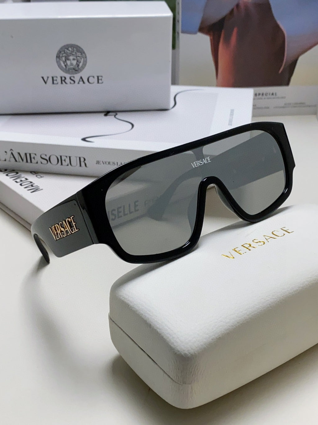 Versace Aviator Gray Lens Sunglasses for Men & Women - 449855 - detail image 7