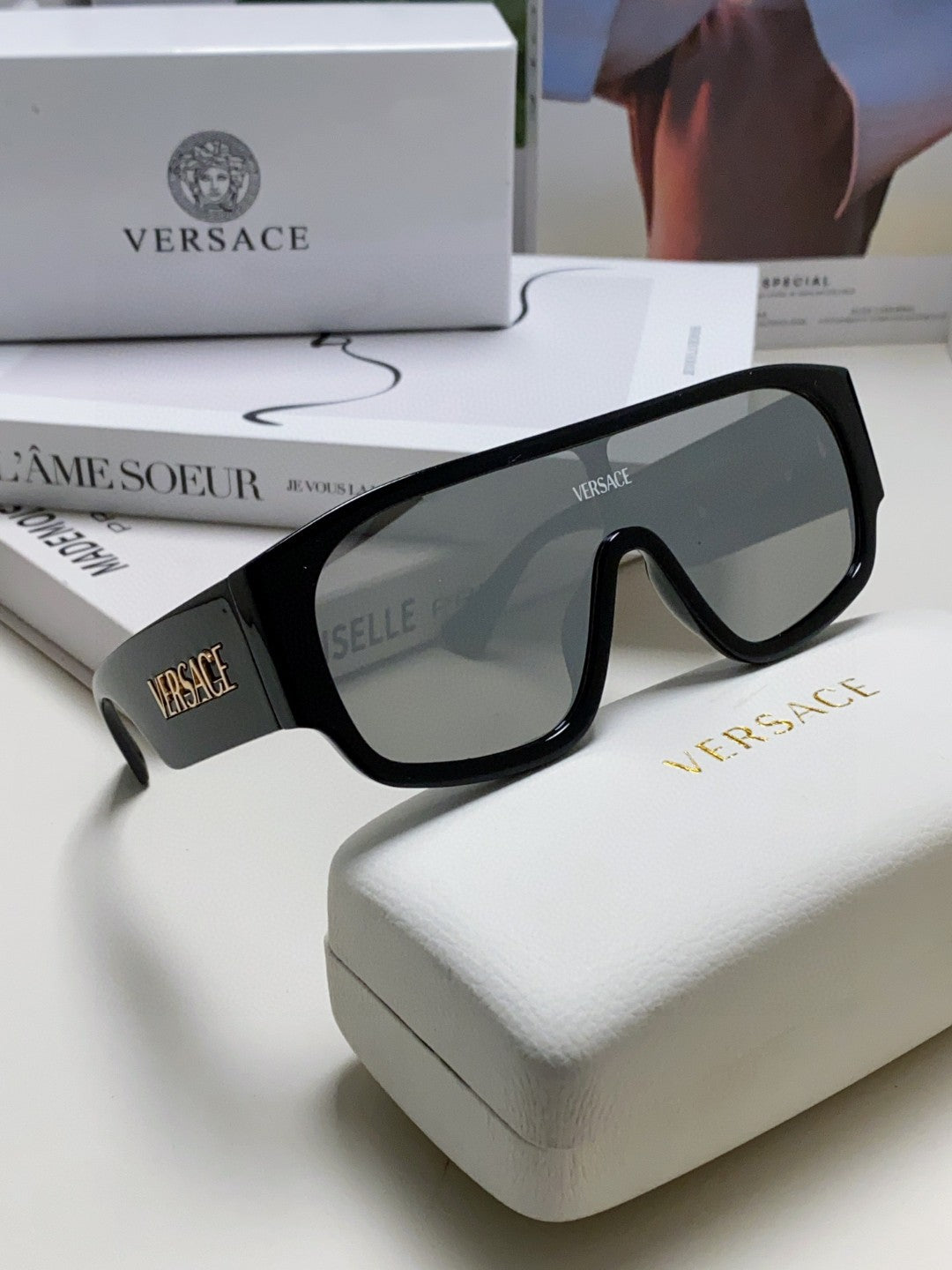 Versace Aviator Gray Lens Sunglasses for Men & Women - 449855 - detail image 7